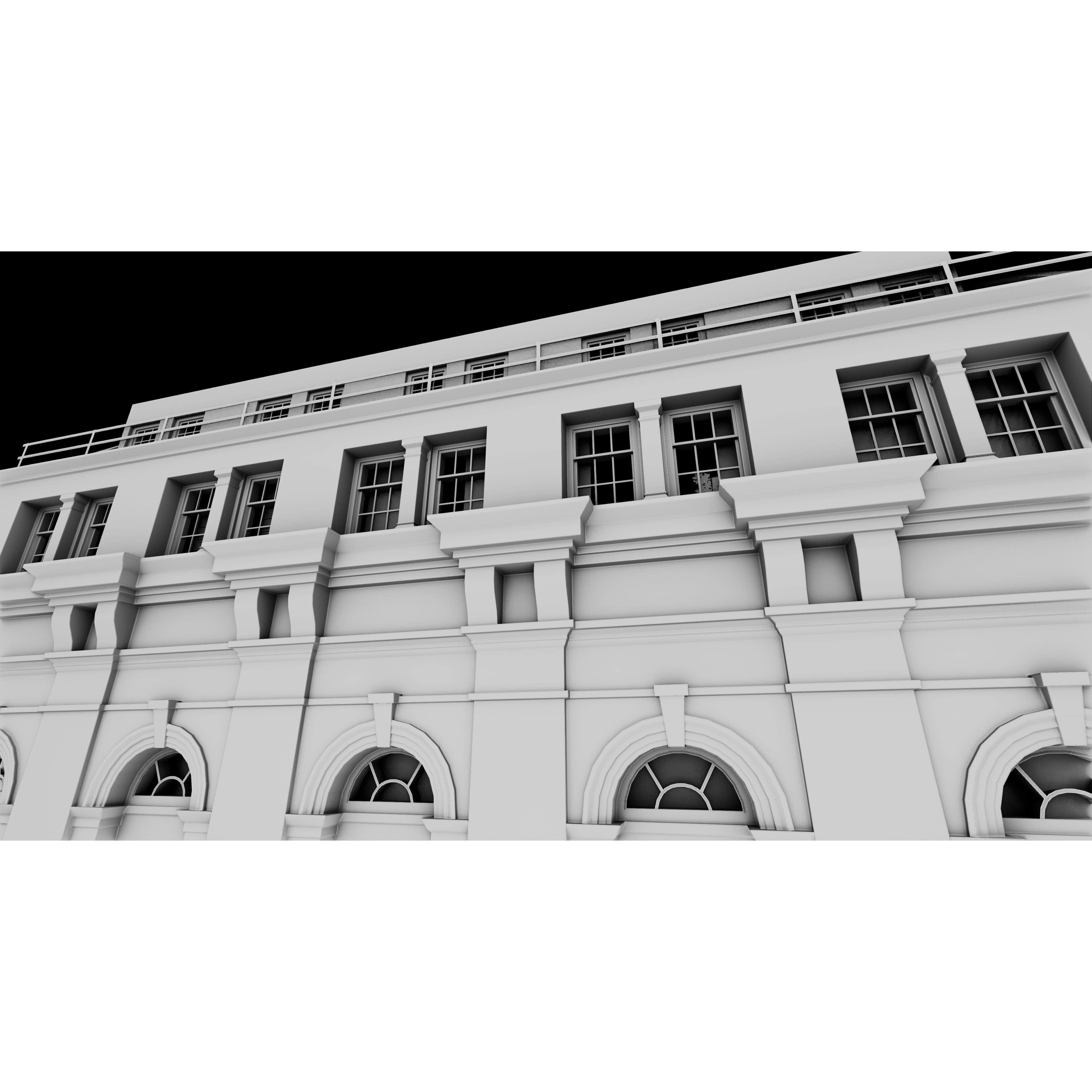 Snowy Streets of London - Low-Poly Game-Ready 3D Model - View 9