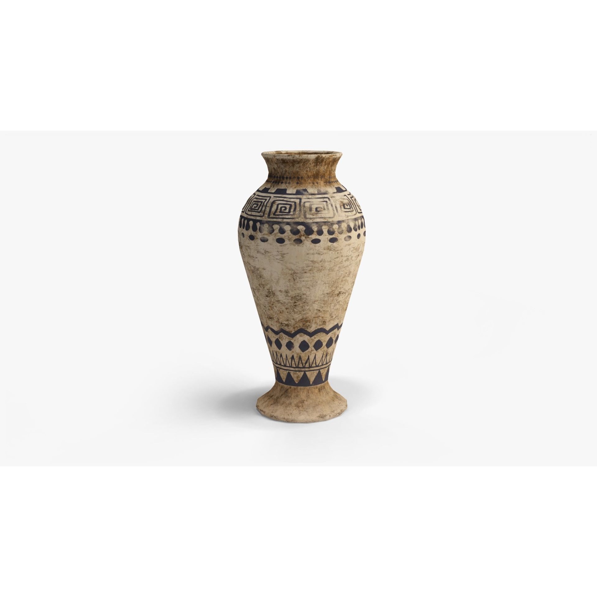 Old Clay Pots and Vases - Low-Poly Game-Ready 3D Model - View 8