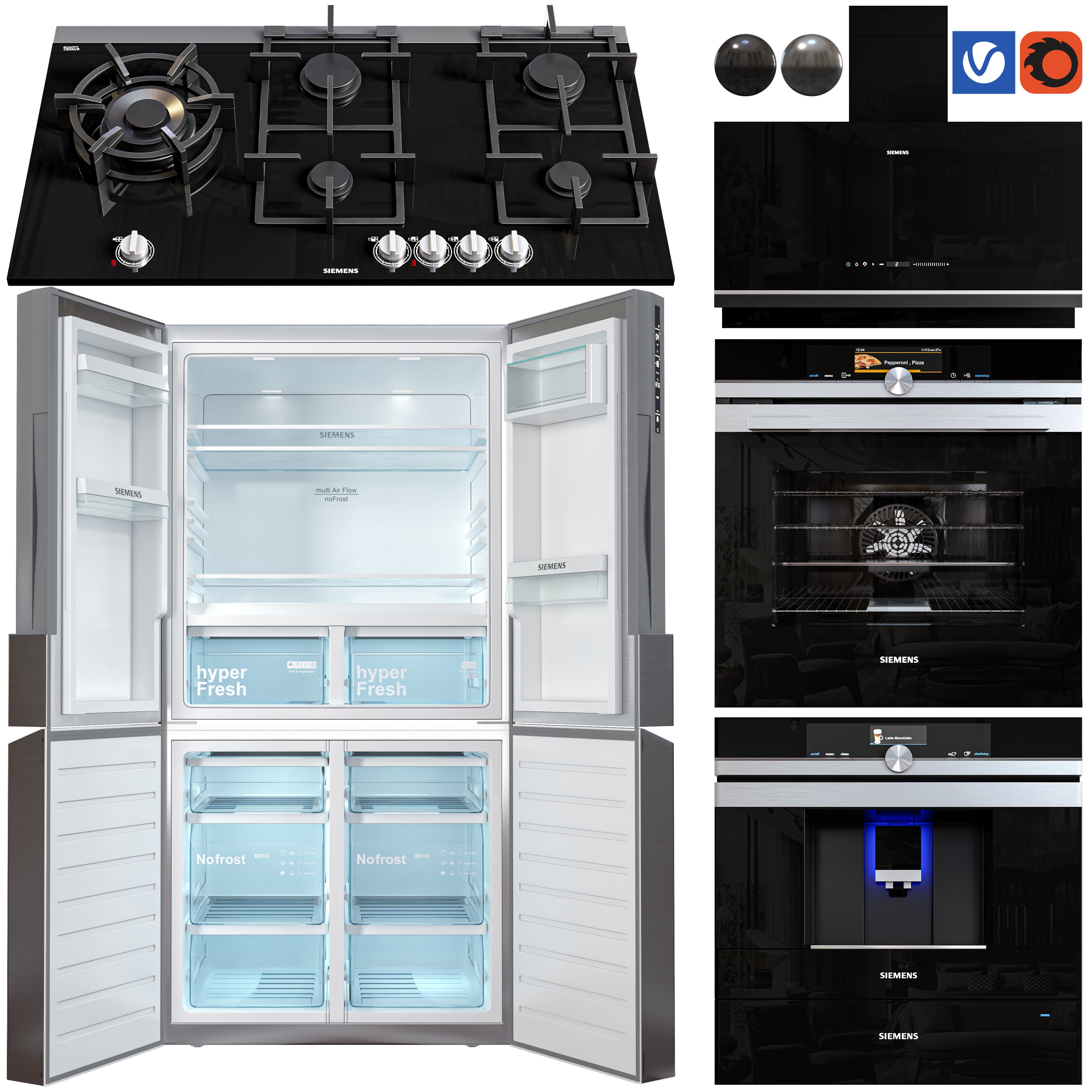 Siemens Kitchen Set - Game-Ready 3D Model - View 12