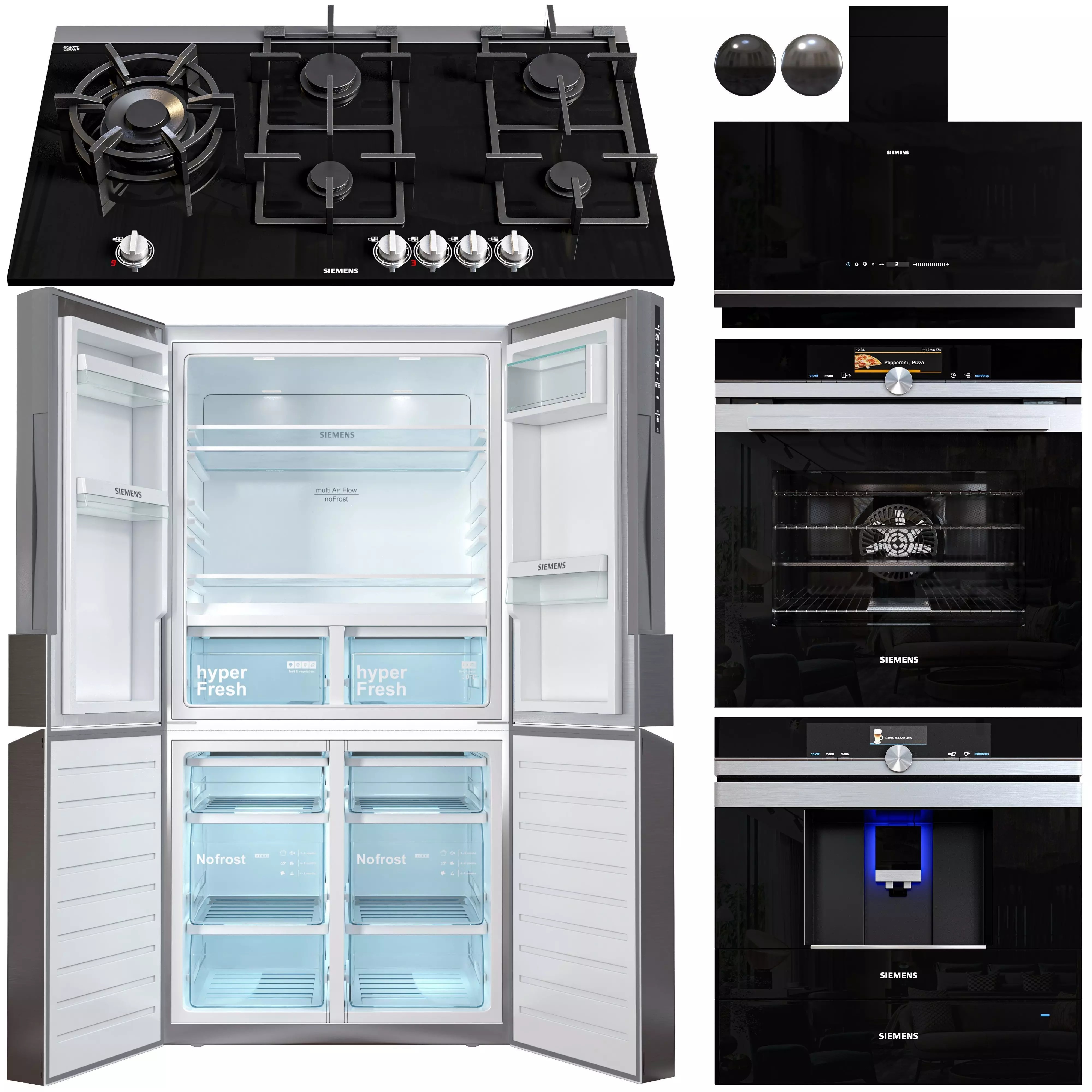 Siemens Kitchen Set - Game-Ready 3D Model - View 2