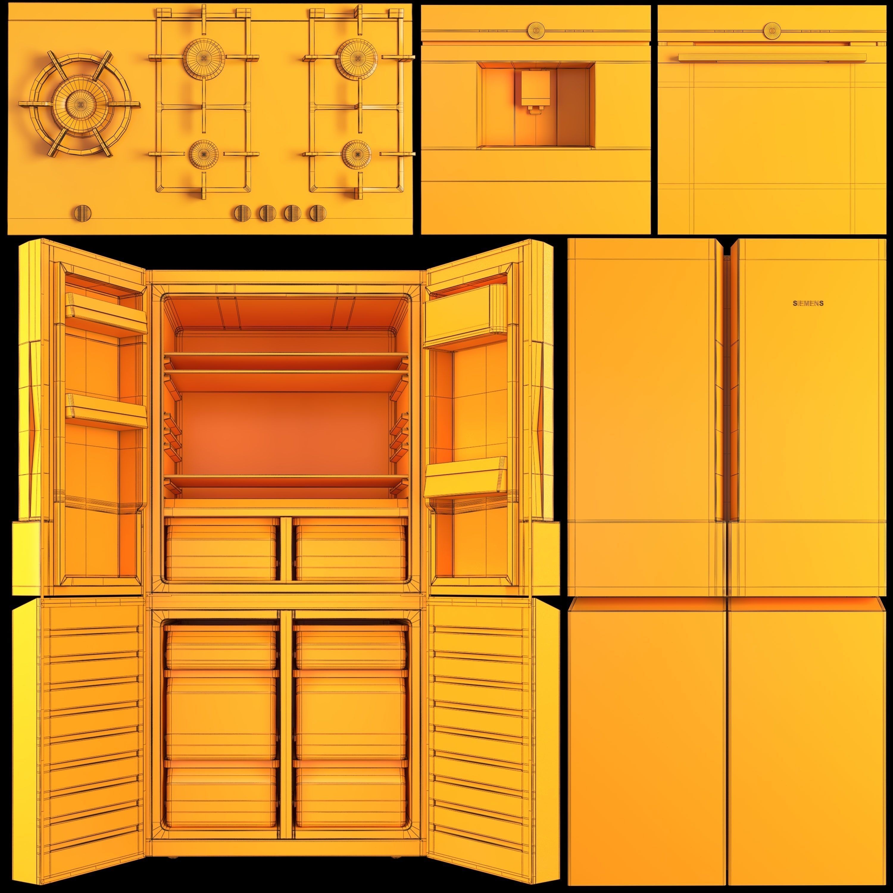 Siemens Kitchen Set - Game-Ready 3D Model - View 8