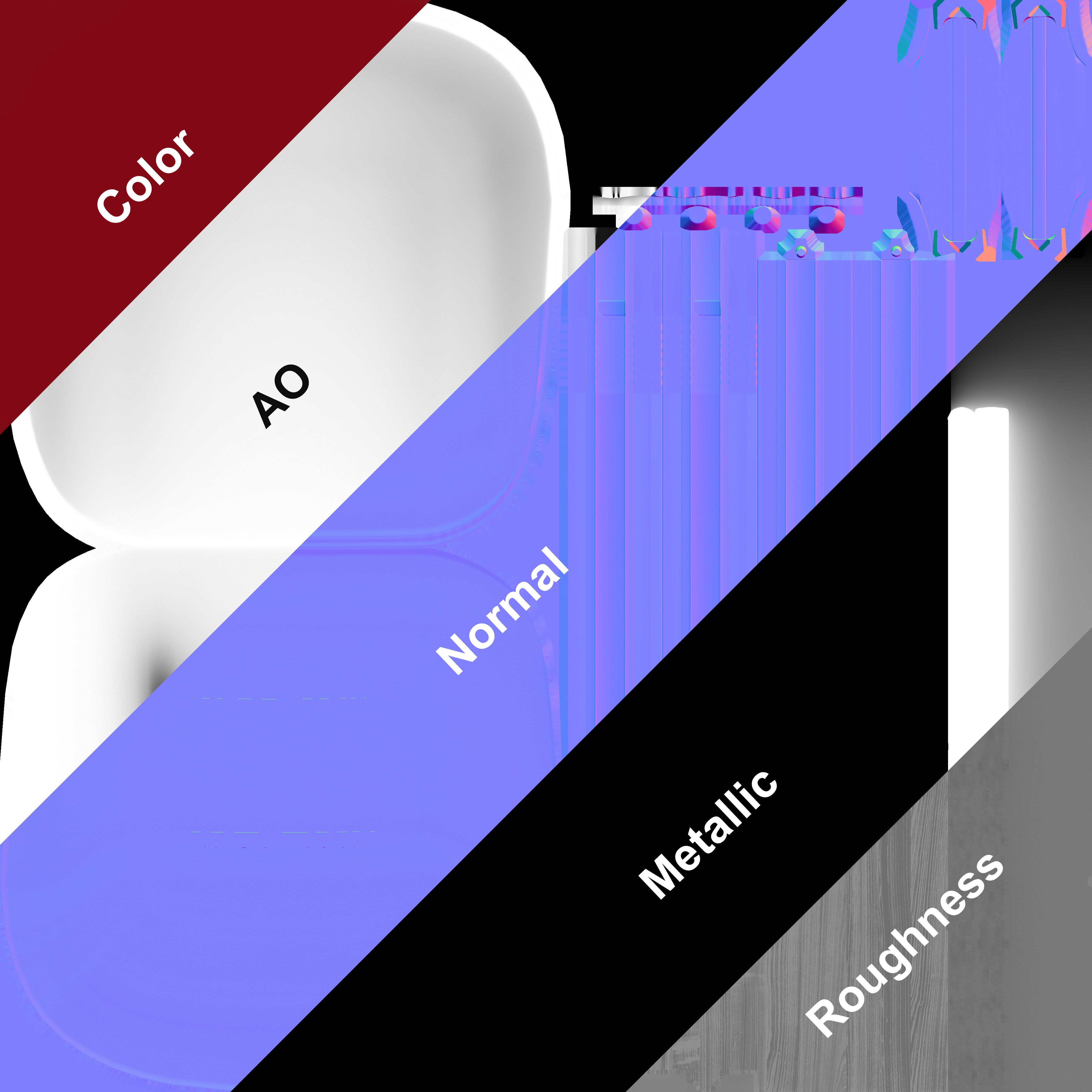 Pack Low-Poly Stools - Low-Poly Game-Ready 3D Model