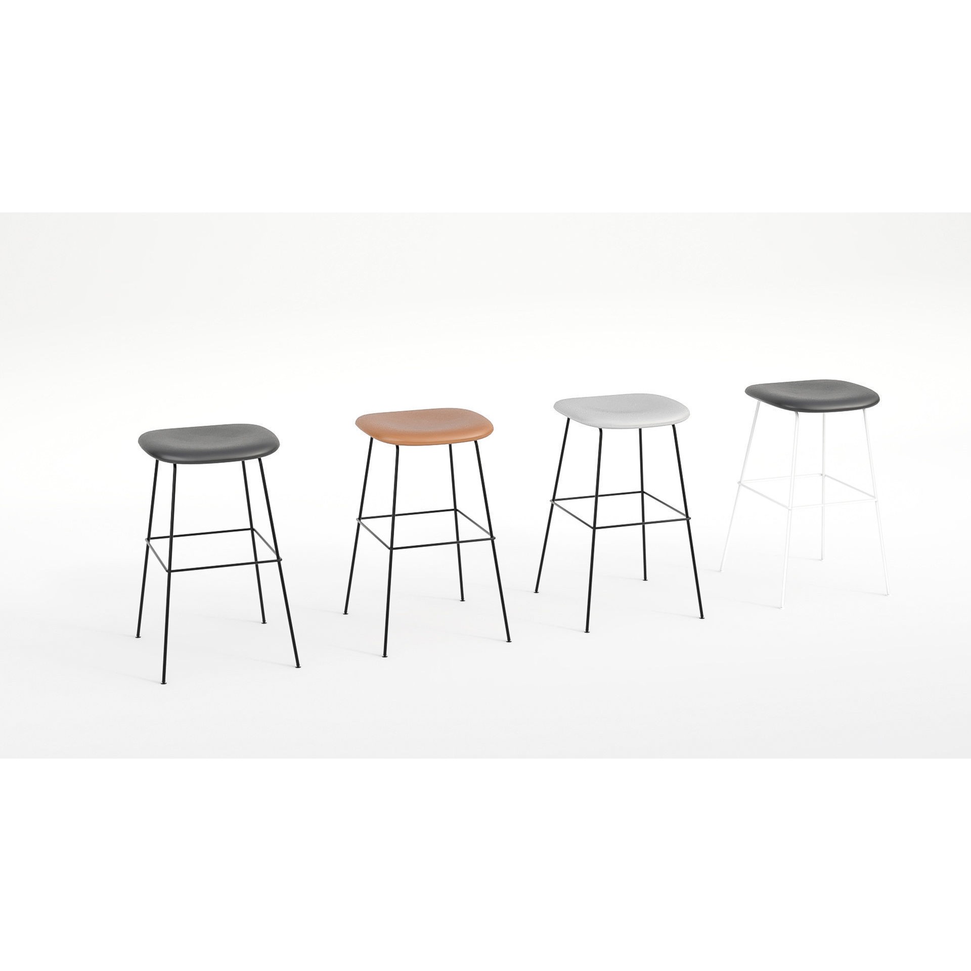 Pack Low-Poly Stools - Low-Poly Game-Ready 3D Model - View 7
