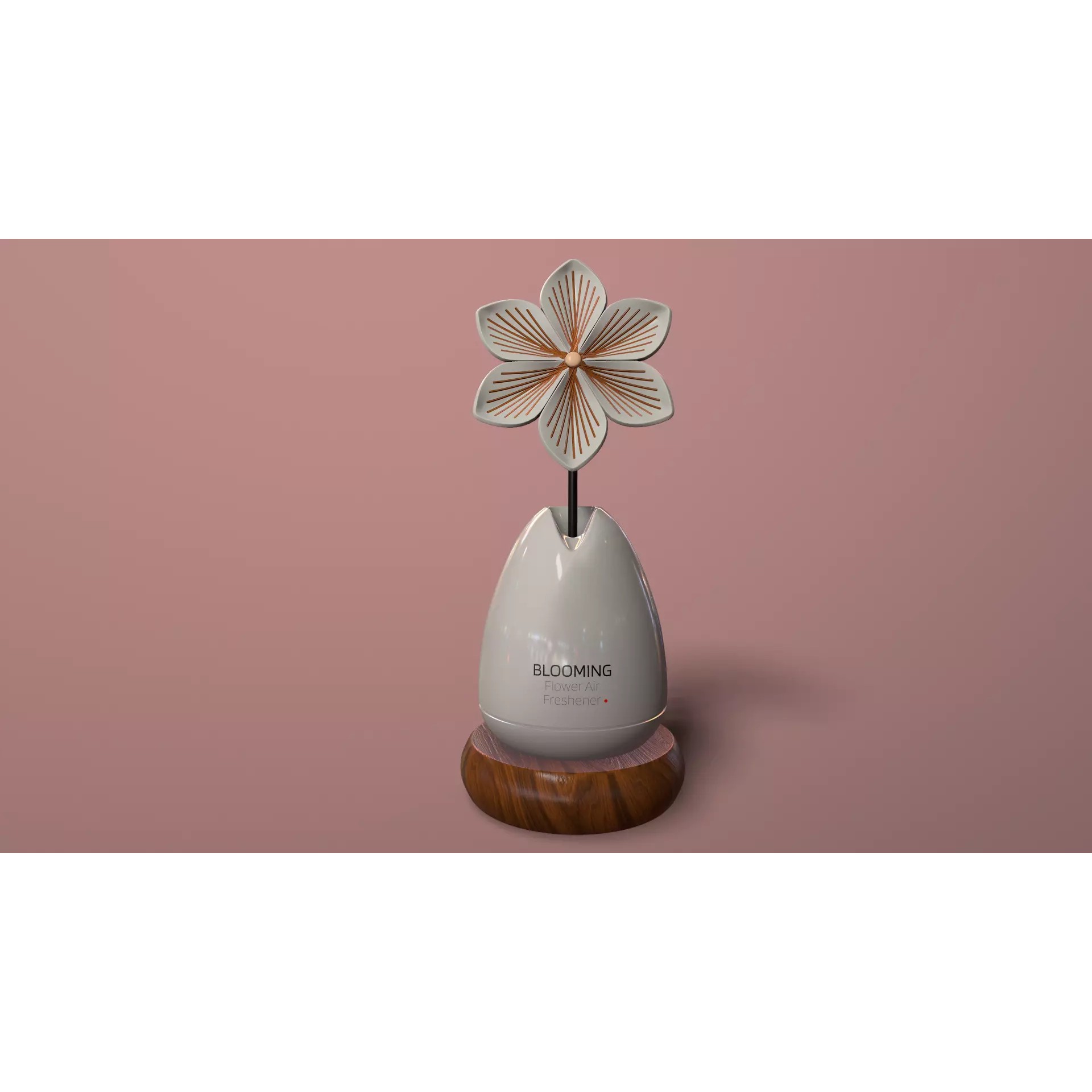 Flower Air Freshener - Low-Poly 3D Model - View 2