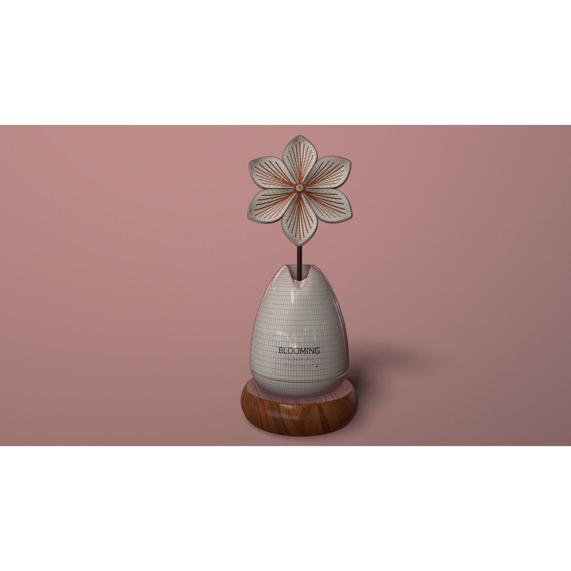 Flower Air Freshener - Low-Poly 3D Model - View 3