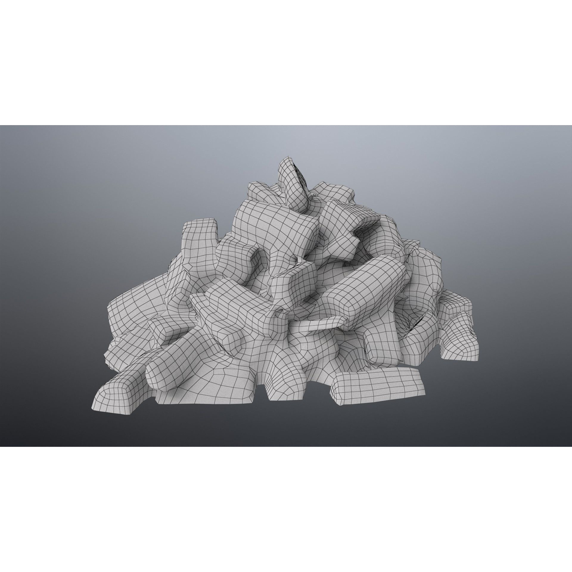 Firewood Pile - Low-Poly Game-Ready 3D Model - View 14