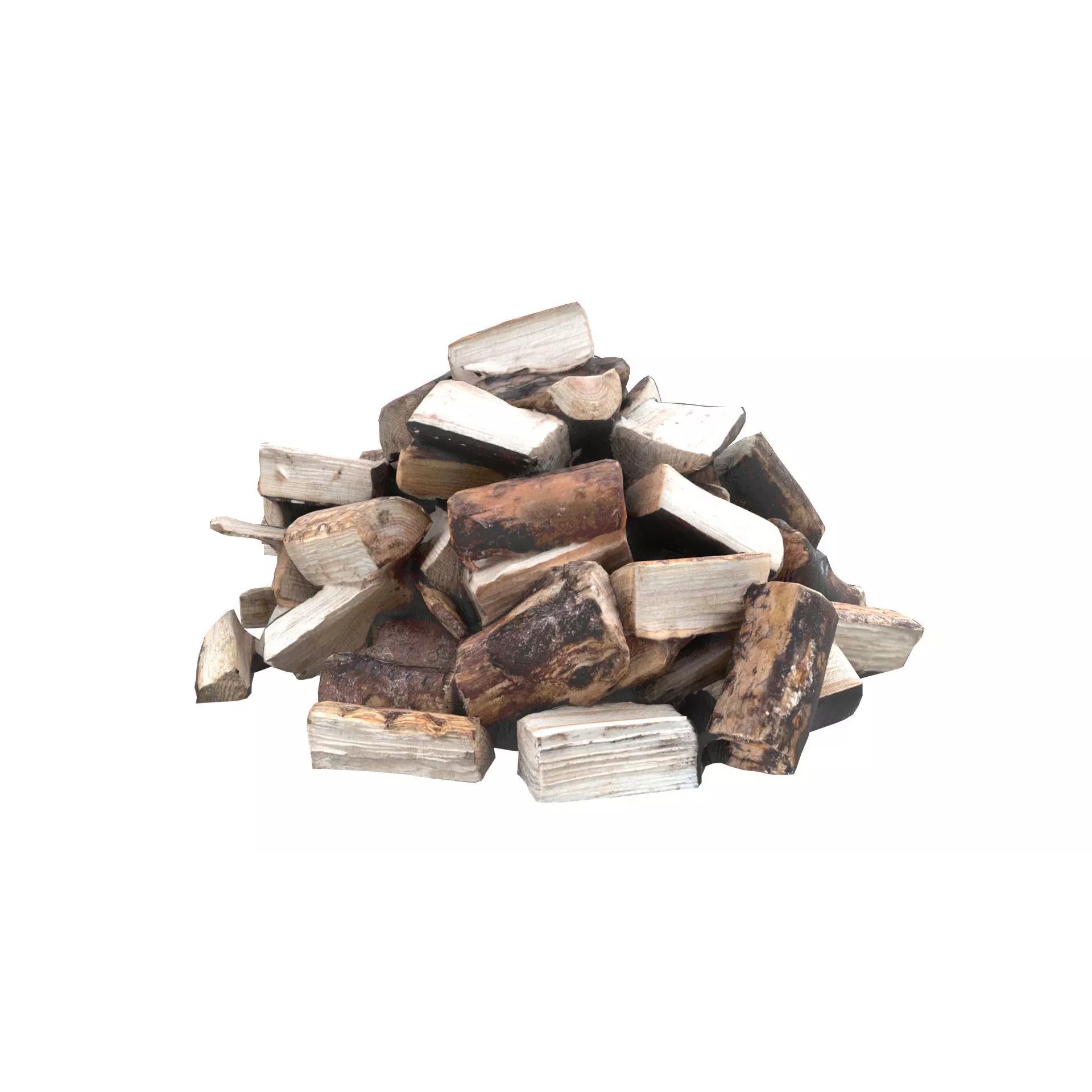 Firewood Pile - Low-Poly Game-Ready 3D Model - View 2