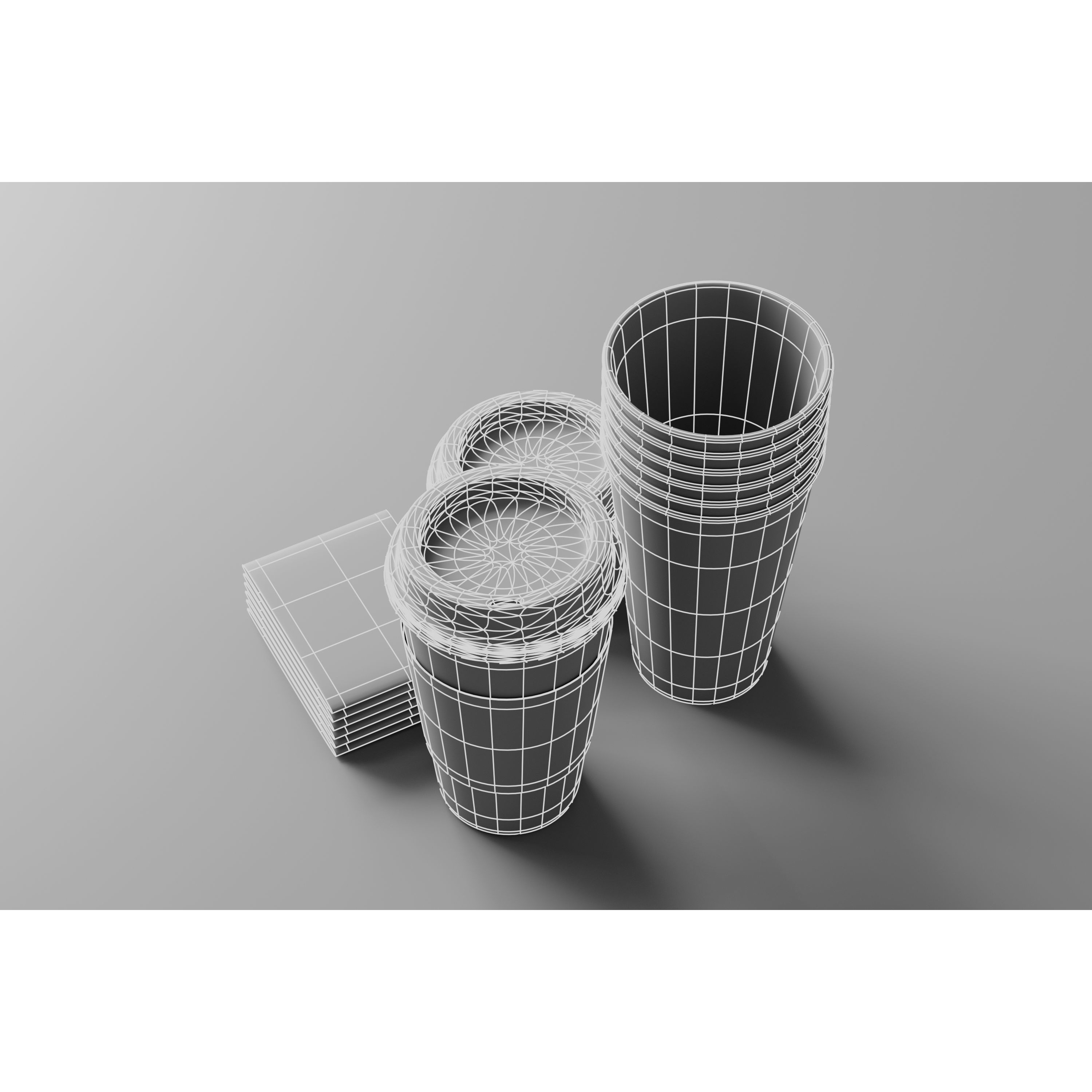 Paper Cup with Java Jacket - Low-Poly Game-Ready 3D Model