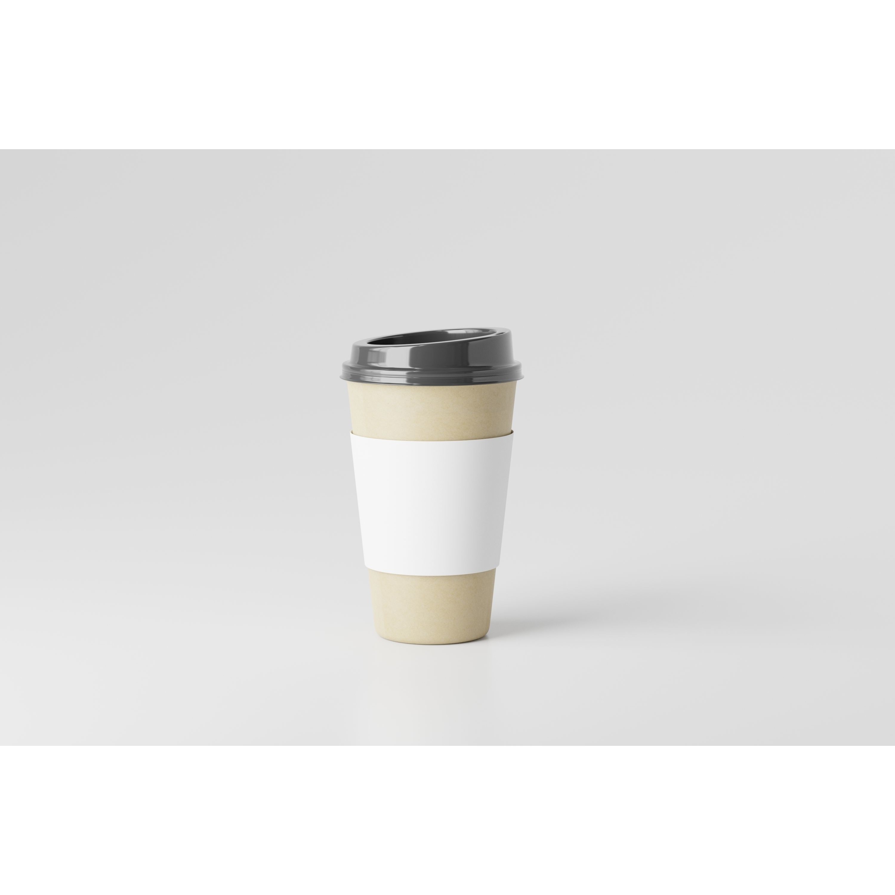 Paper Cup with Java Jacket - Low-Poly Game-Ready 3D Model - View 3