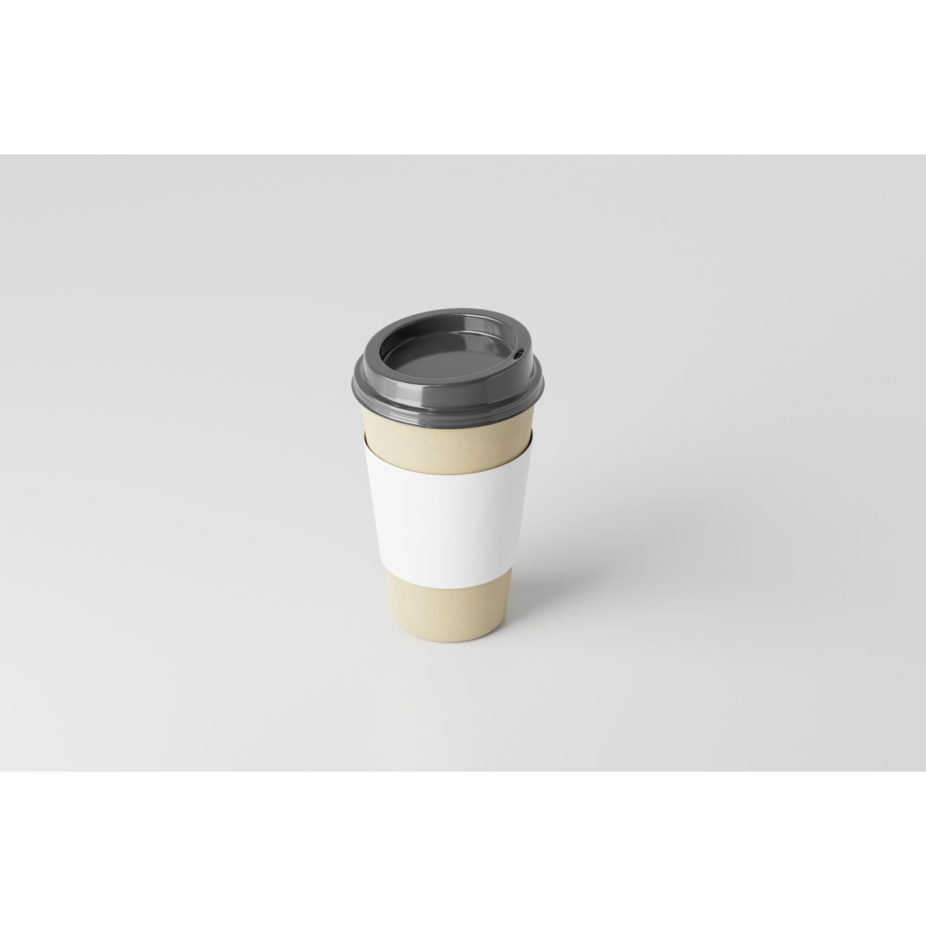 Paper Cup with Java Jacket - Low-Poly Game-Ready 3D Model - View 4