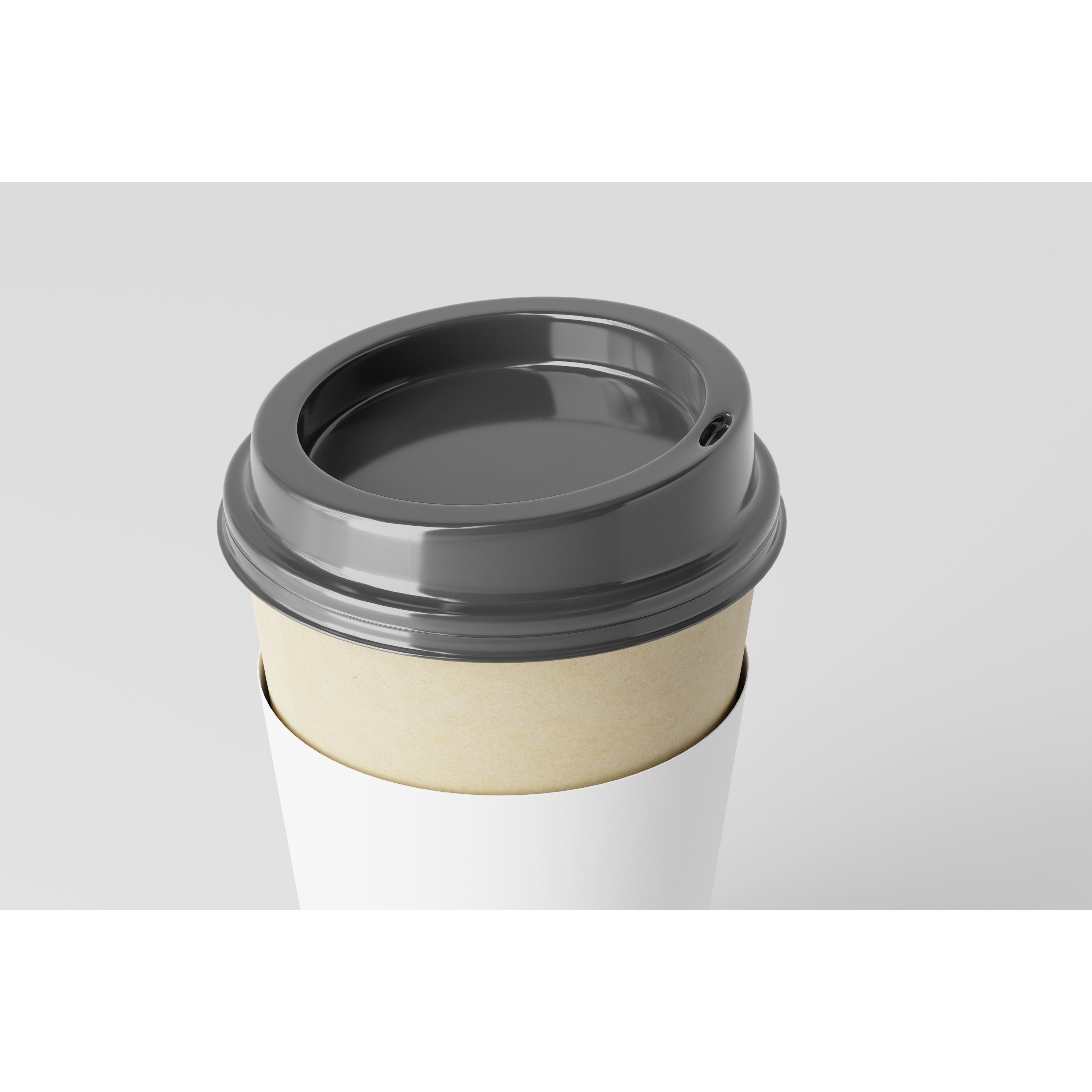 Paper Cup with Java Jacket - Low-Poly Game-Ready 3D Model - View 5