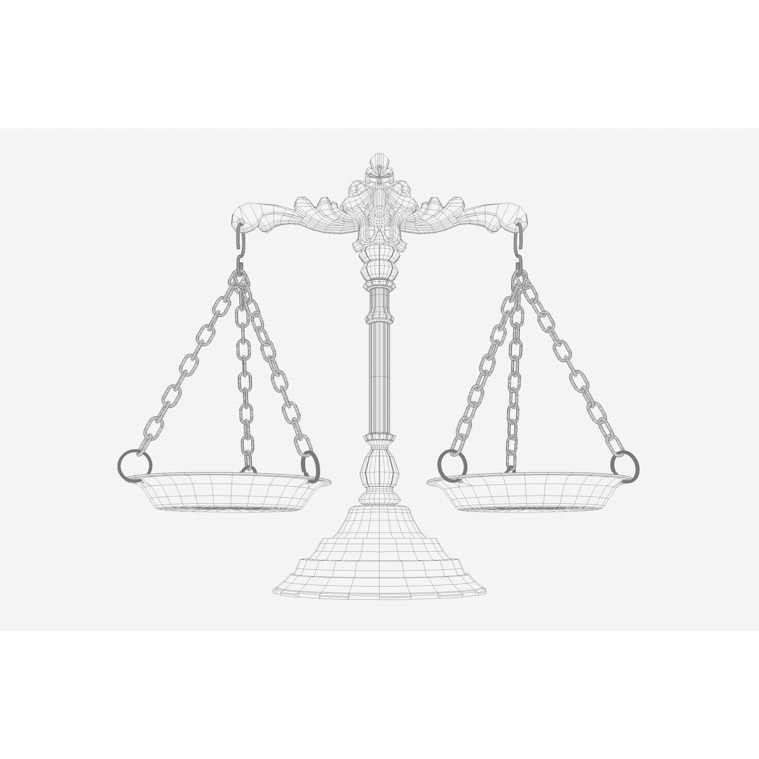Ornate Justice Scale - Game-Ready 3D Model - View 11