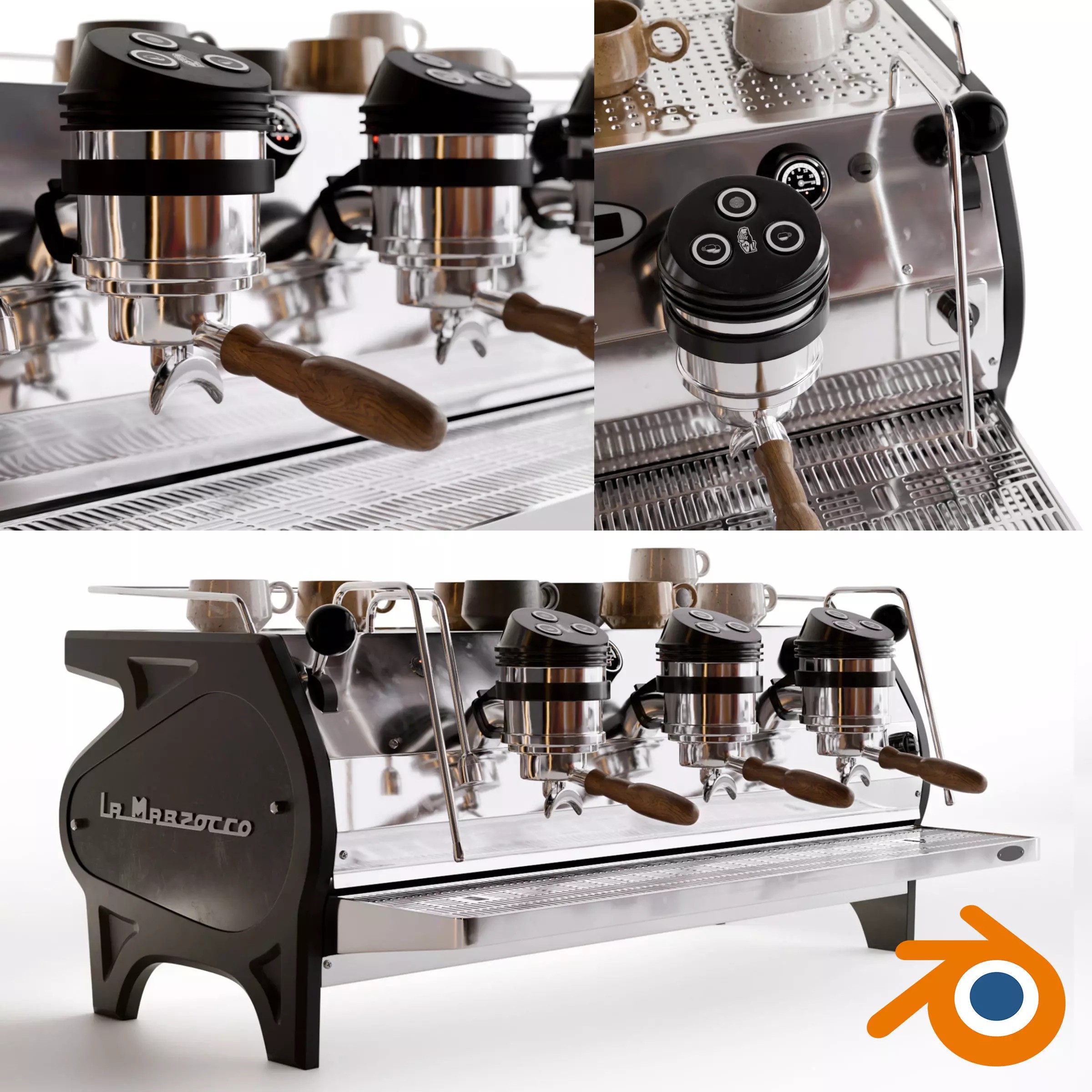 La Marsocco Coffeemachine - High-Quality 3D Model - View 2