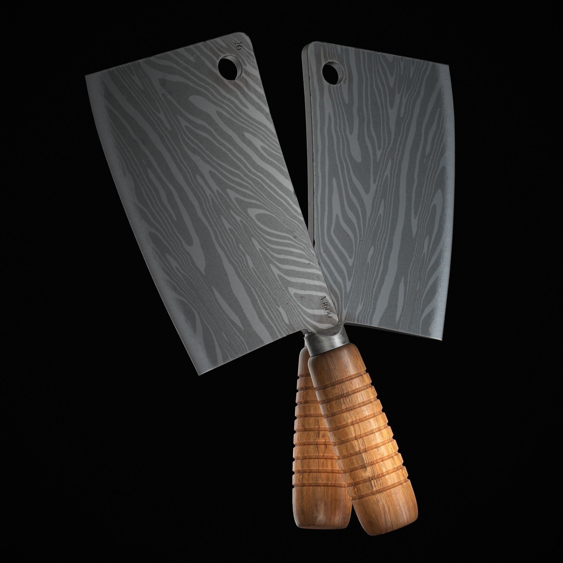 Cleaver - Low-Poly Game-Ready 3D Model - View 10