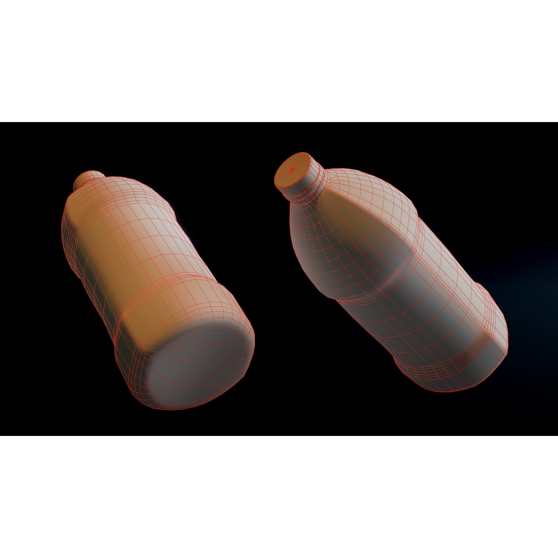 Plastic Jerrycans and Bottles - Low-Poly Game-Ready 3D Model - View 12