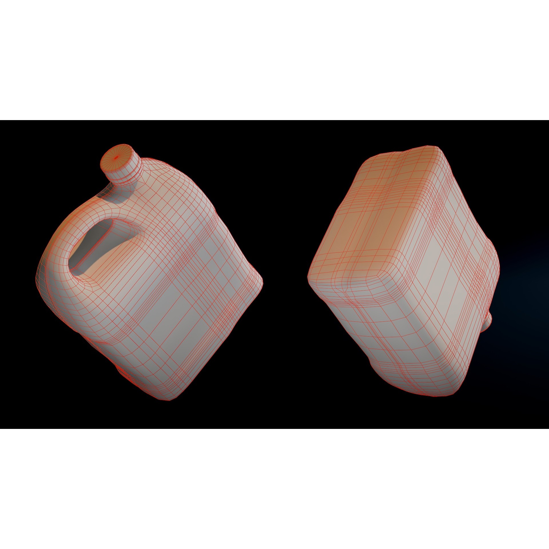 Plastic Jerrycans and Bottles - Low-Poly Game-Ready 3D Model - View 14