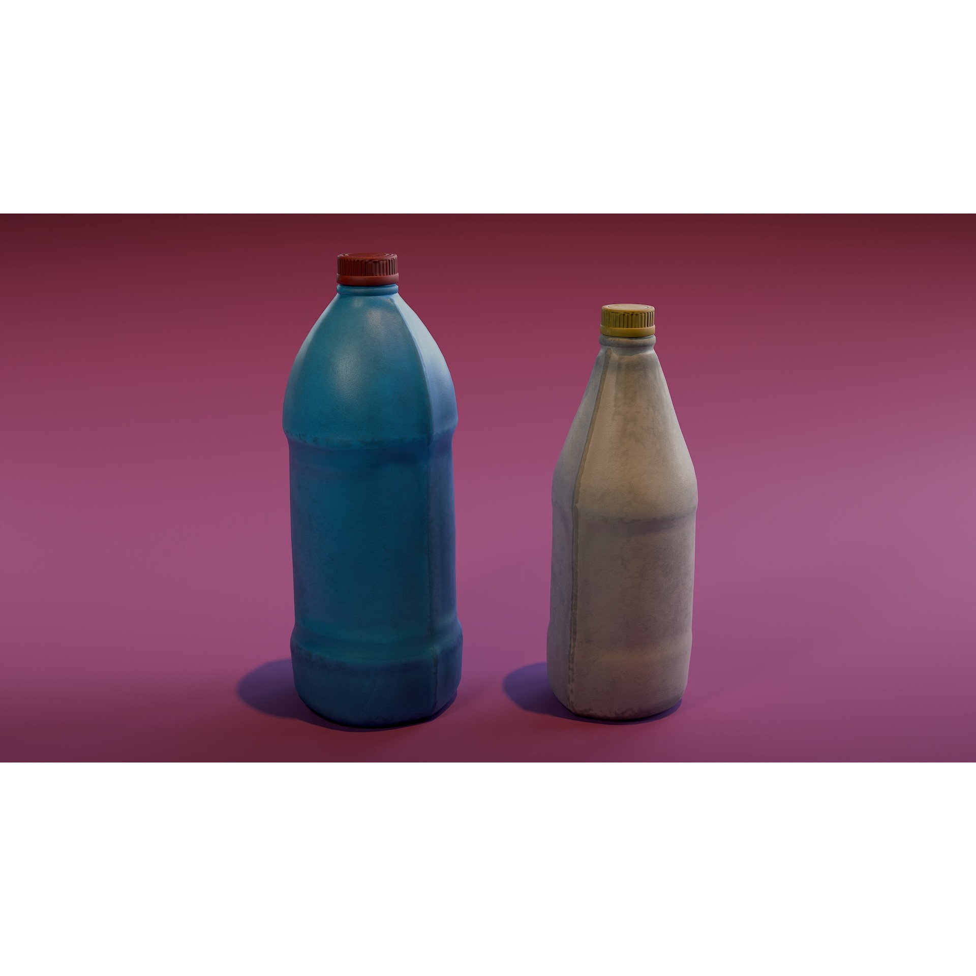 Plastic Jerrycans and Bottles - Low-Poly Game-Ready 3D Model - View 8