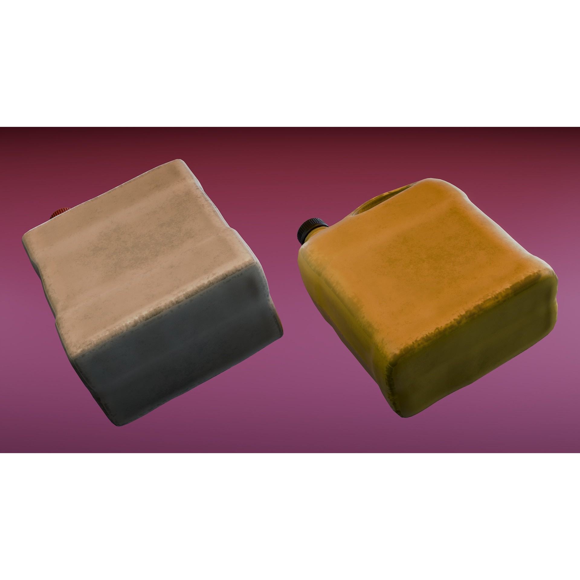 Plastic Jerrycans and Bottles - Low-Poly Game-Ready 3D Model - View 9