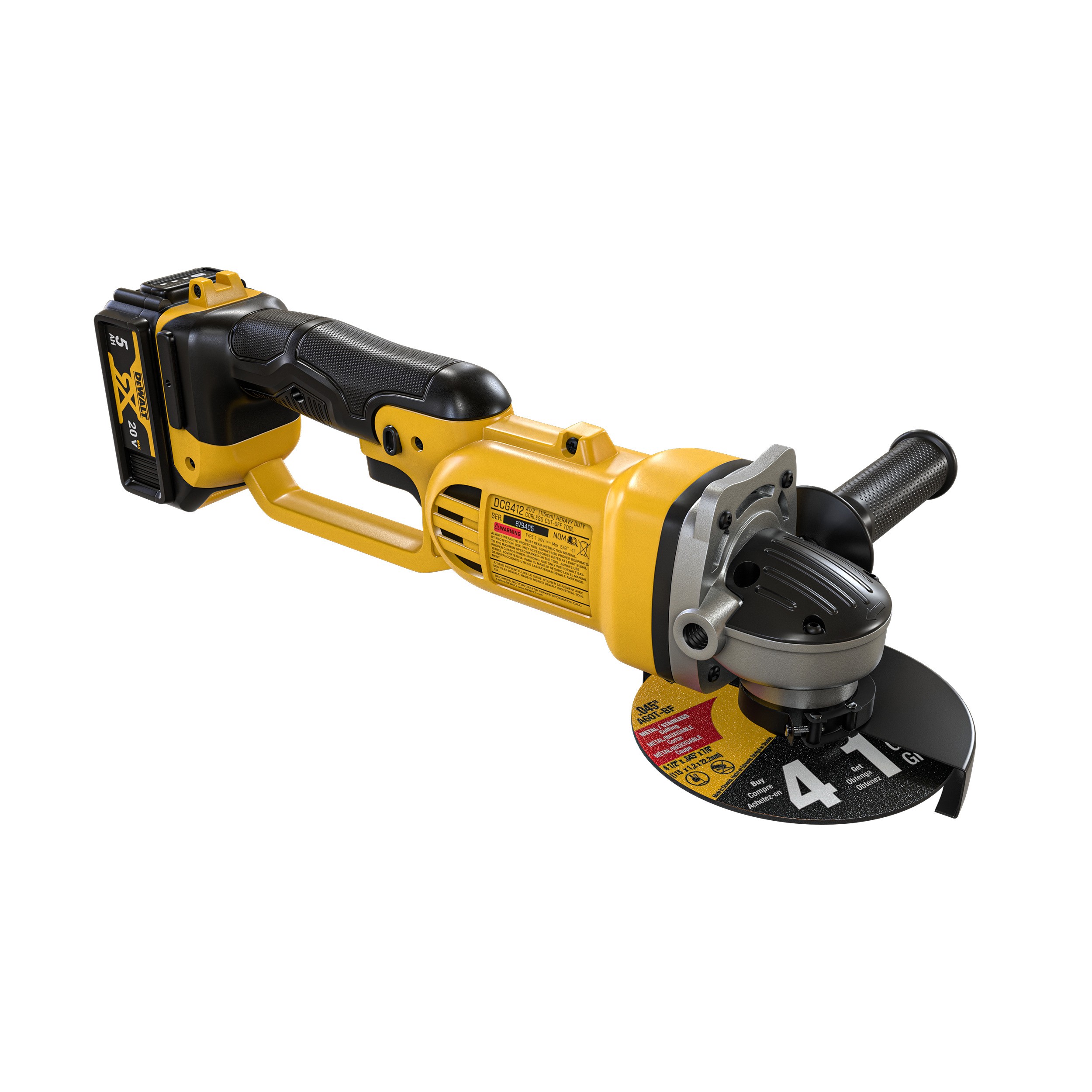 DeWALT DCG412N XR 18V - Game-Ready 3D Model - View 5