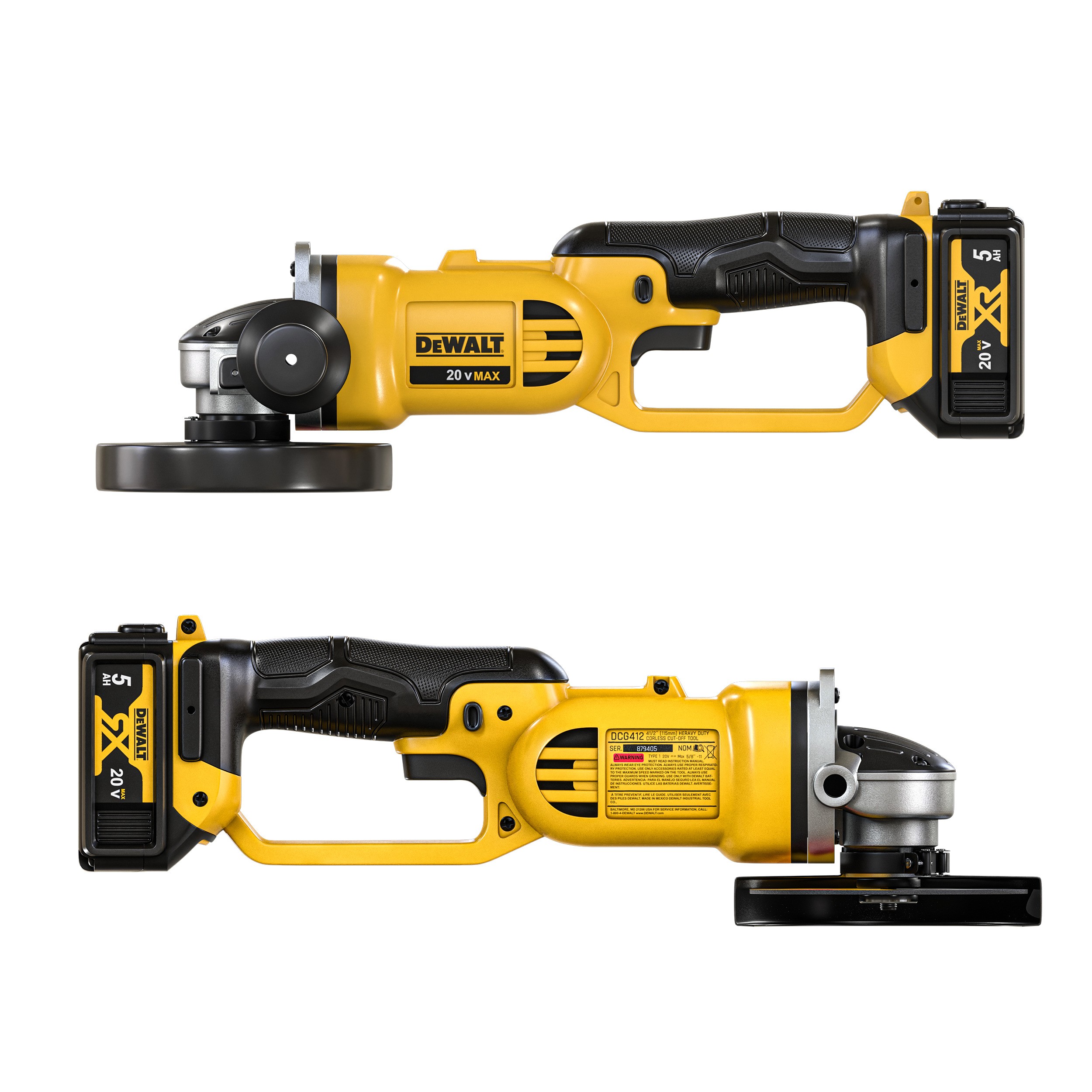 DeWALT DCG412N XR 18V - Game-Ready 3D Model - View 7
