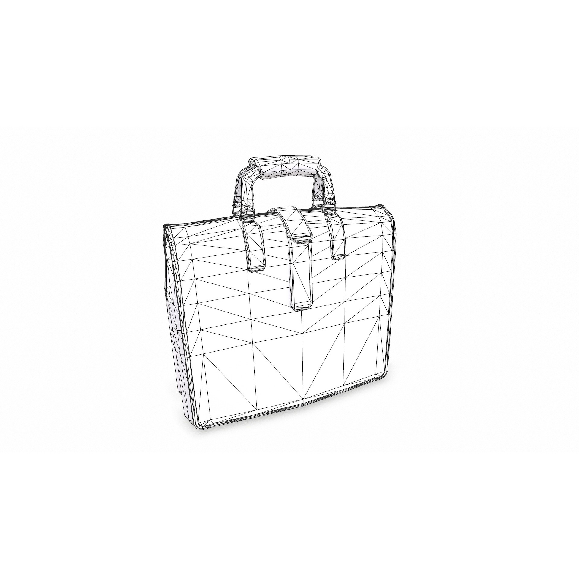 Old Vintage Leather Bag - Low-Poly Game-Ready 3D Model - View 13