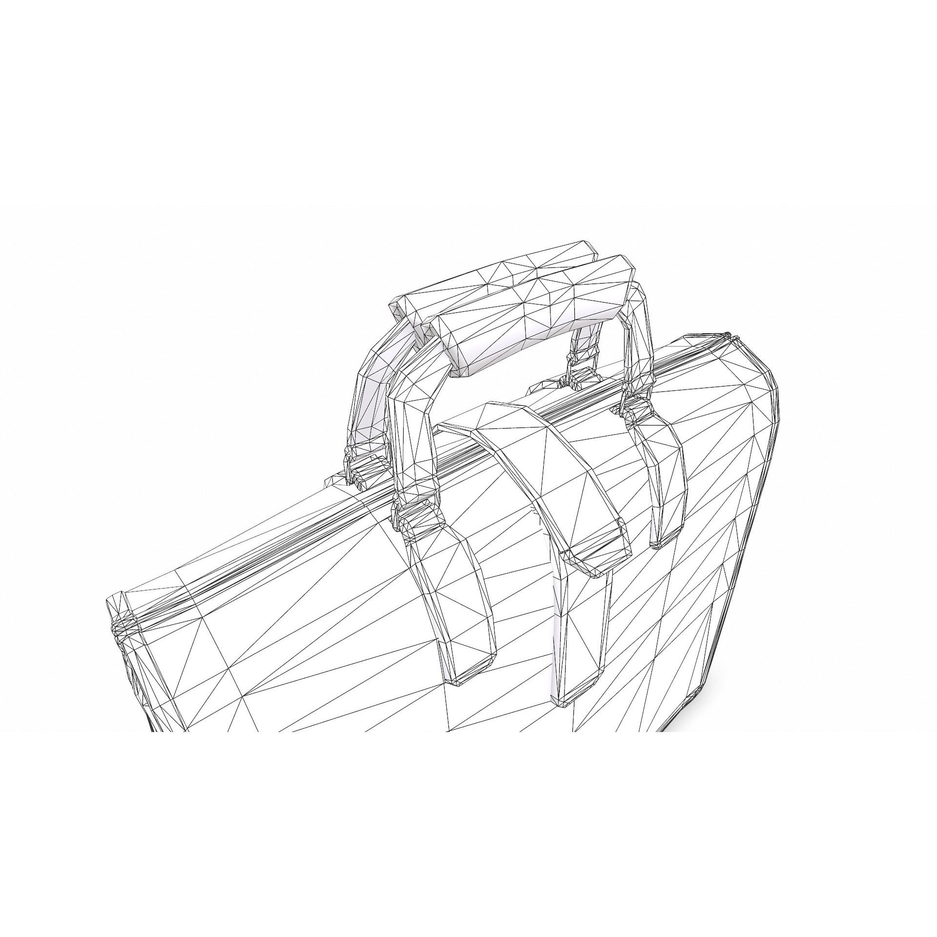 Old Vintage Leather Bag - Low-Poly Game-Ready 3D Model - View 16