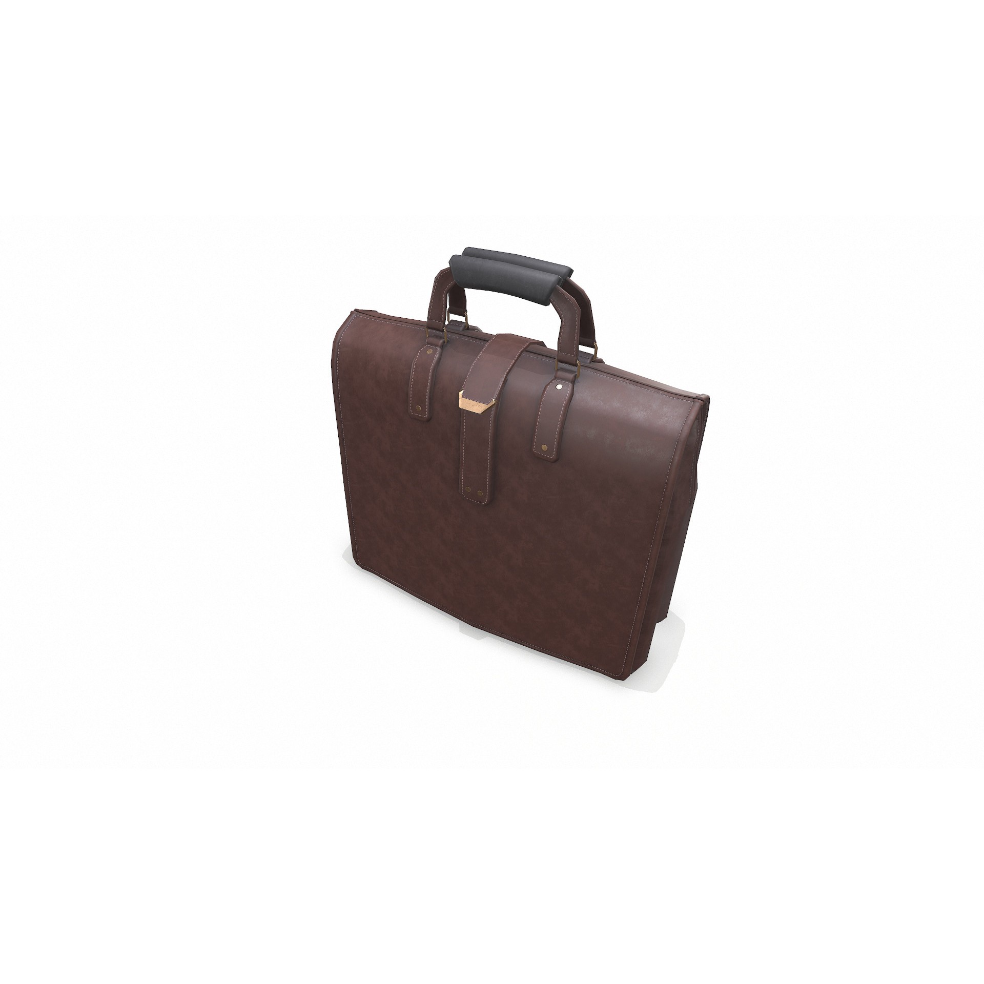 Old Vintage Leather Bag - Low-Poly Game-Ready 3D Model - View 5