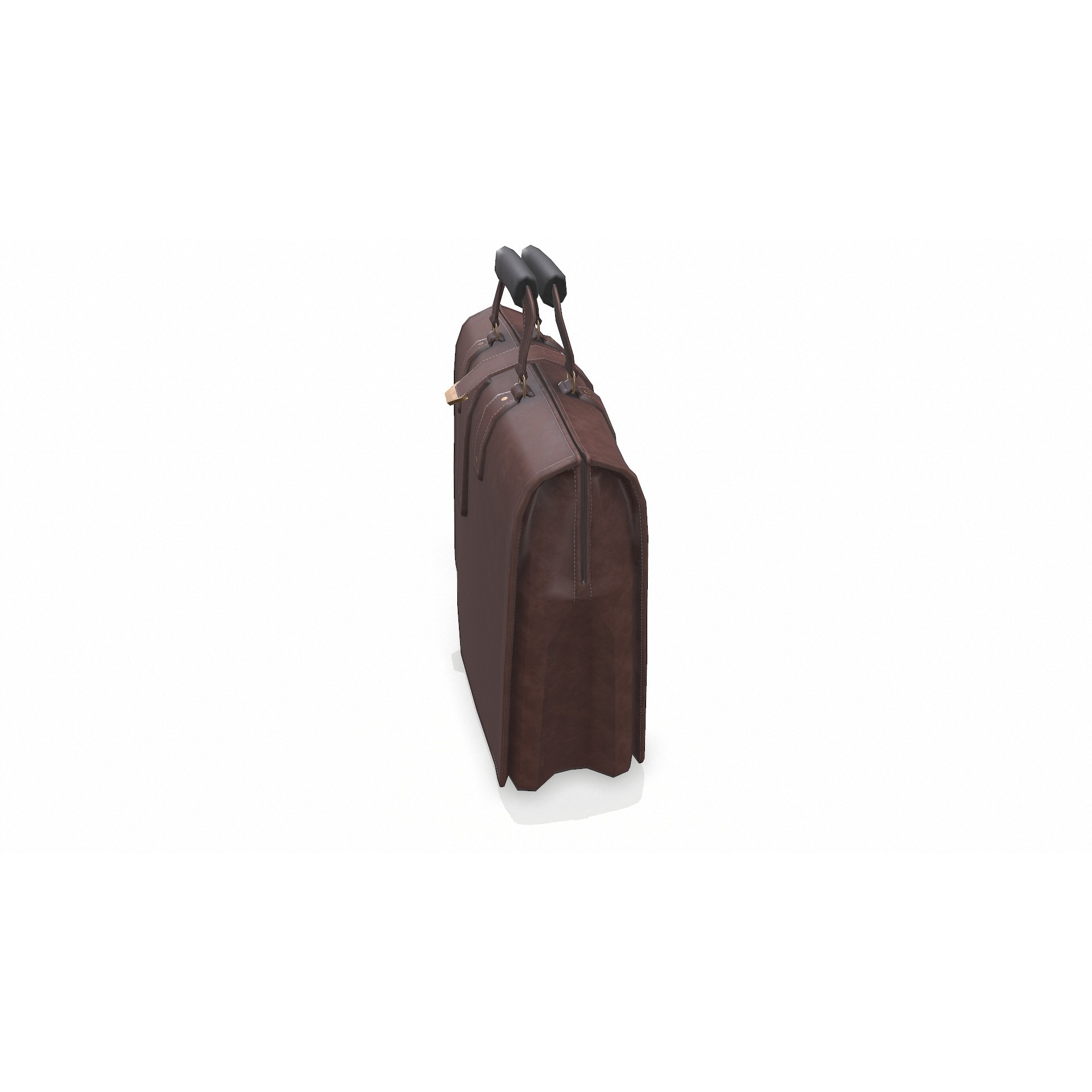Old Vintage Leather Bag - Low-Poly Game-Ready 3D Model - View 6