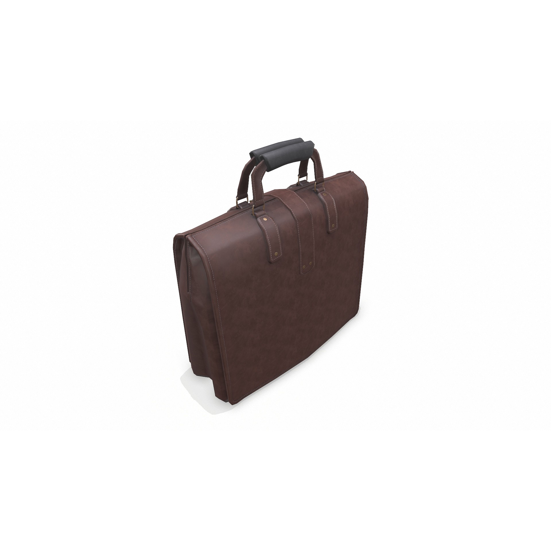 Old Vintage Leather Bag - Low-Poly Game-Ready 3D Model - View 7