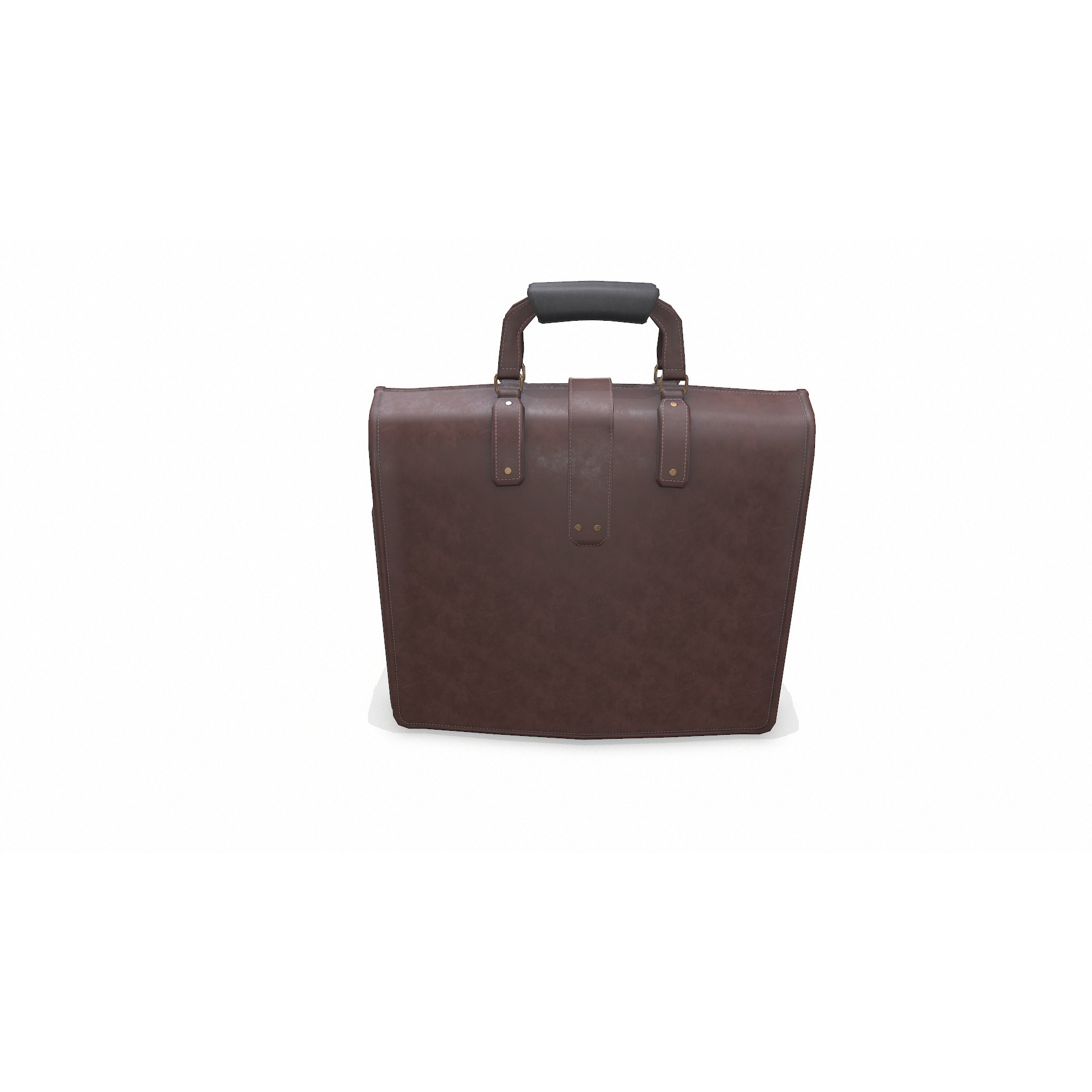 Old Vintage Leather Bag - Low-Poly Game-Ready 3D Model - View 8