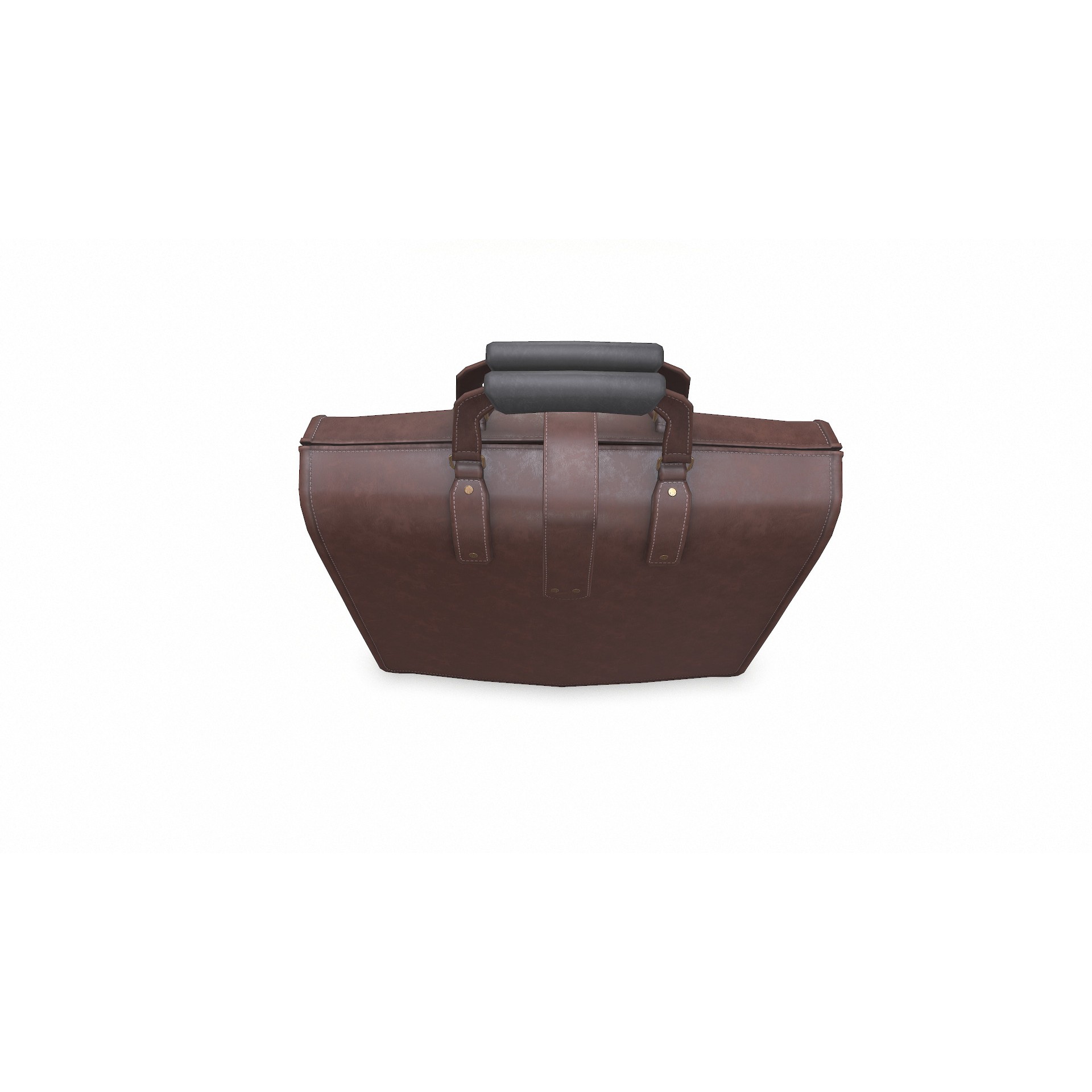 Old Vintage Leather Bag - Low-Poly Game-Ready 3D Model - View 9