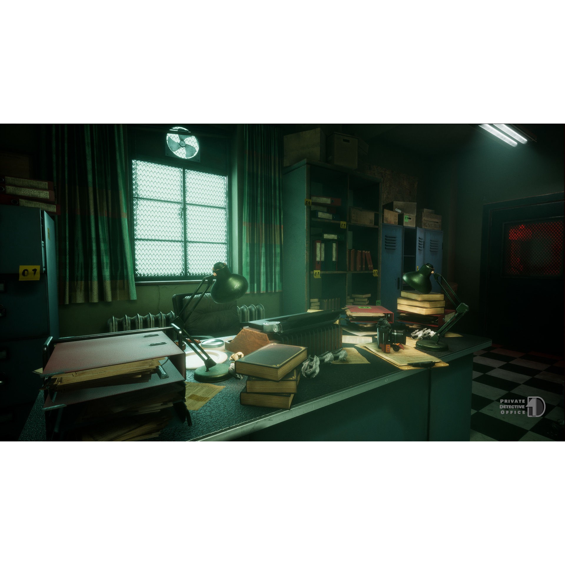 Detective Office - Low-Poly Game-Ready 3D Model