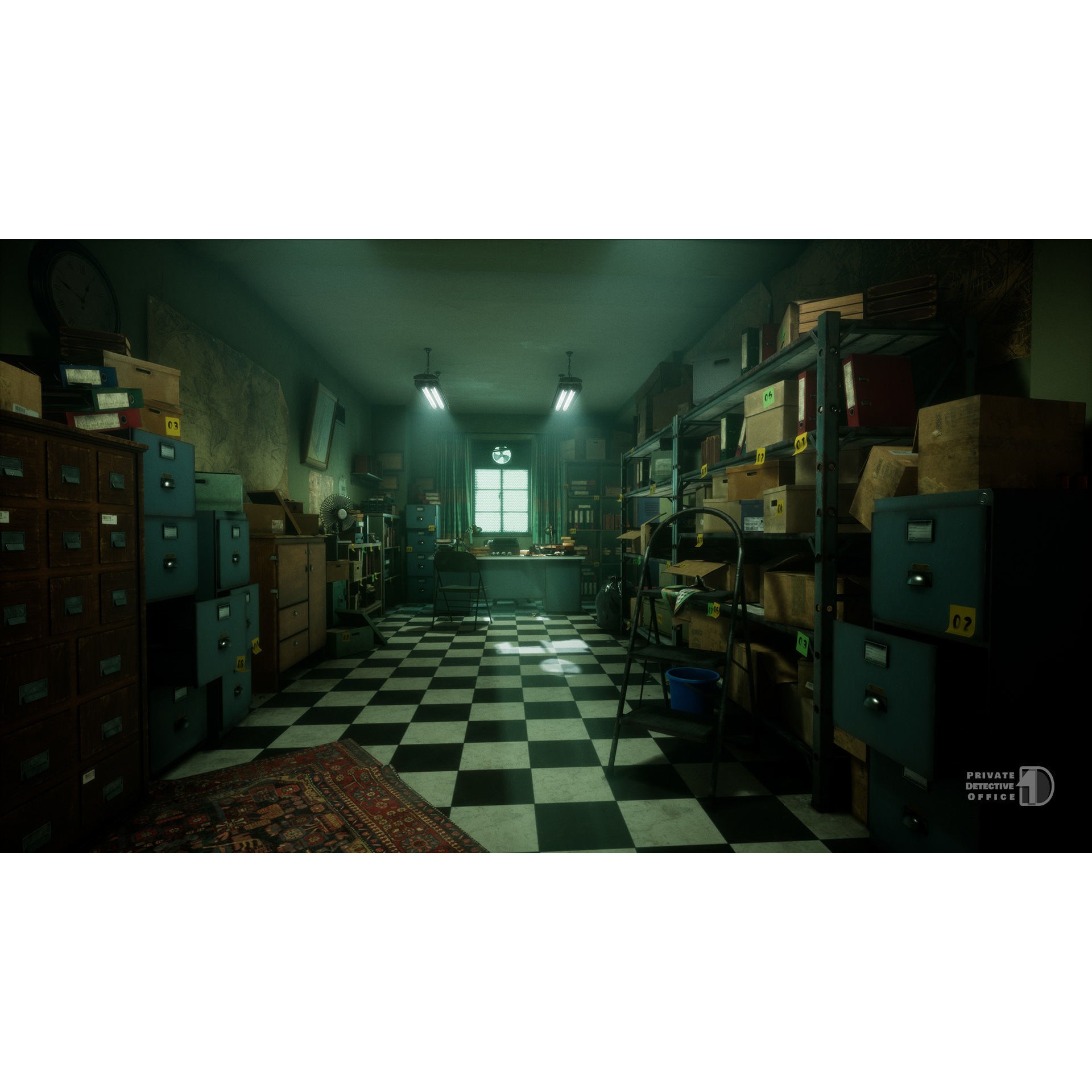 Detective Office - Low-Poly Game-Ready 3D Model - View 10