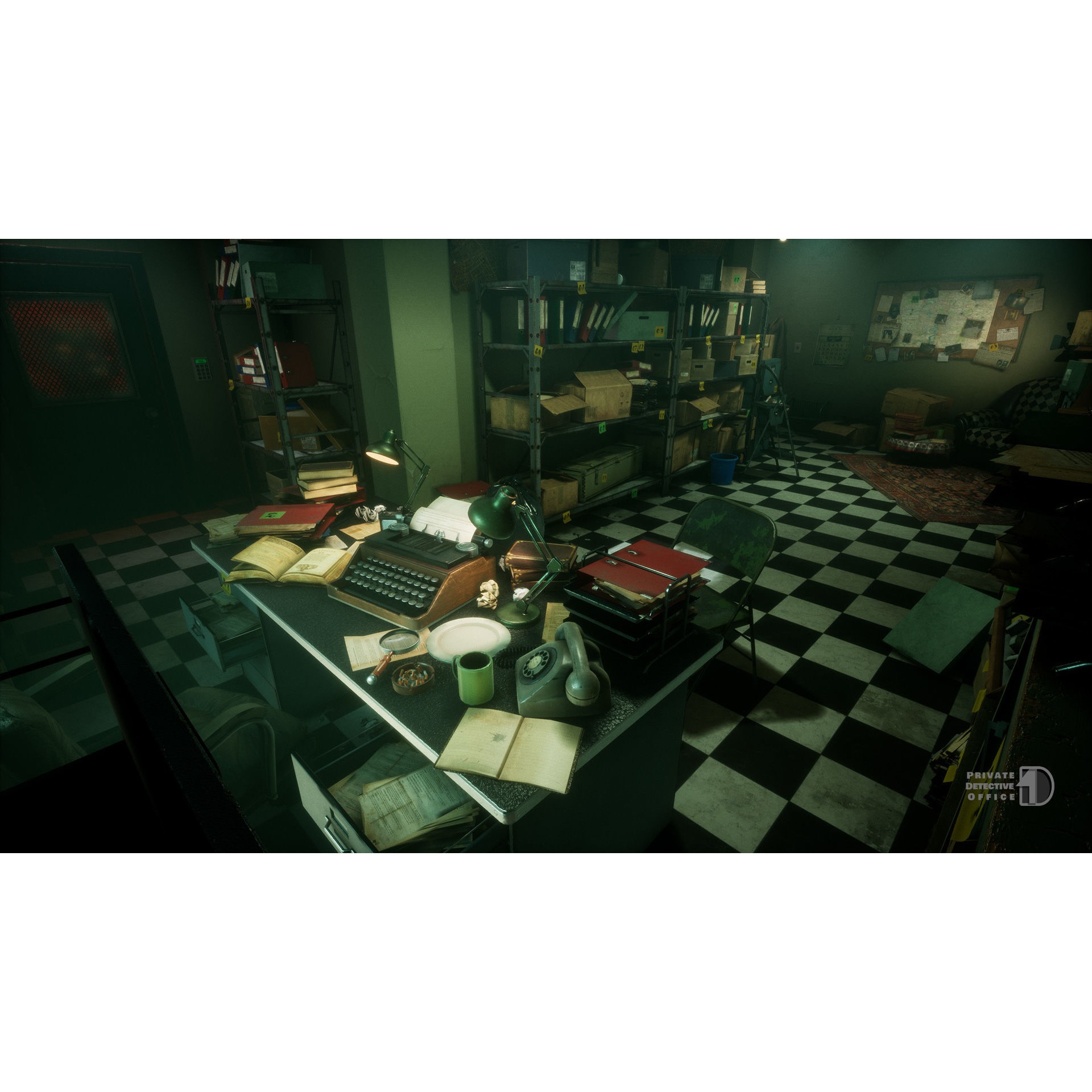 Detective Office - Low-Poly Game-Ready 3D Model - View 17