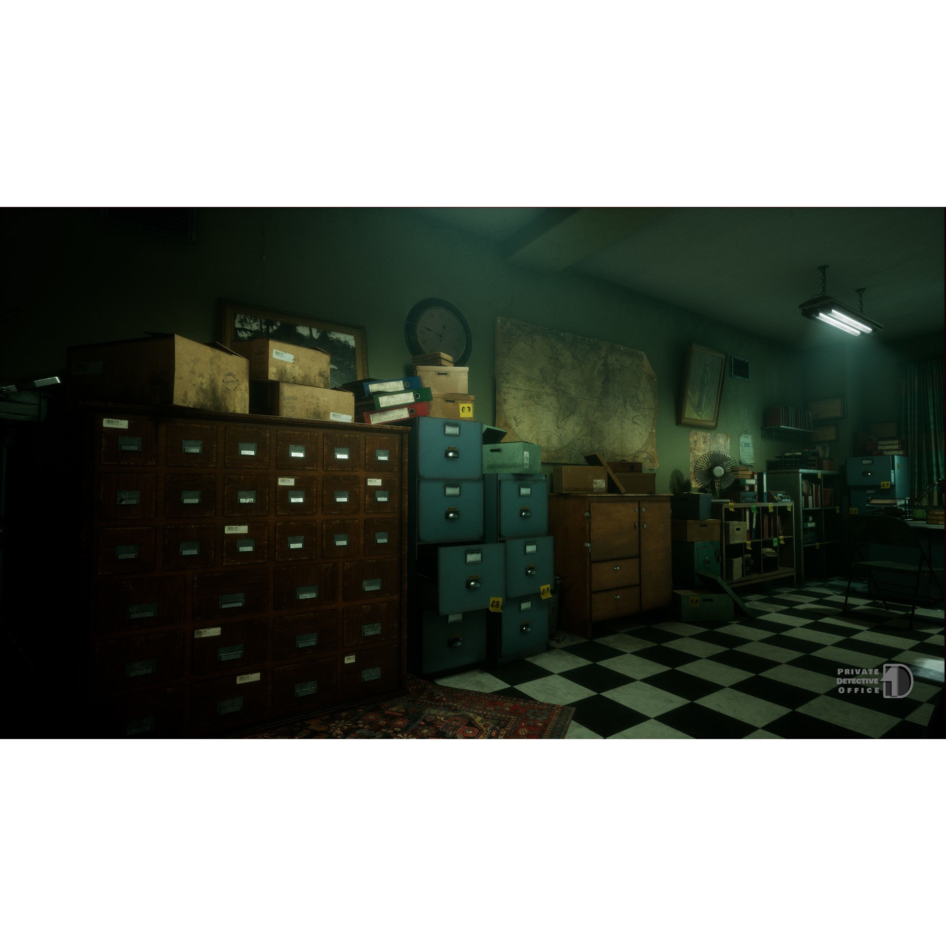 Detective Office - Low-Poly Game-Ready 3D Model - View 23