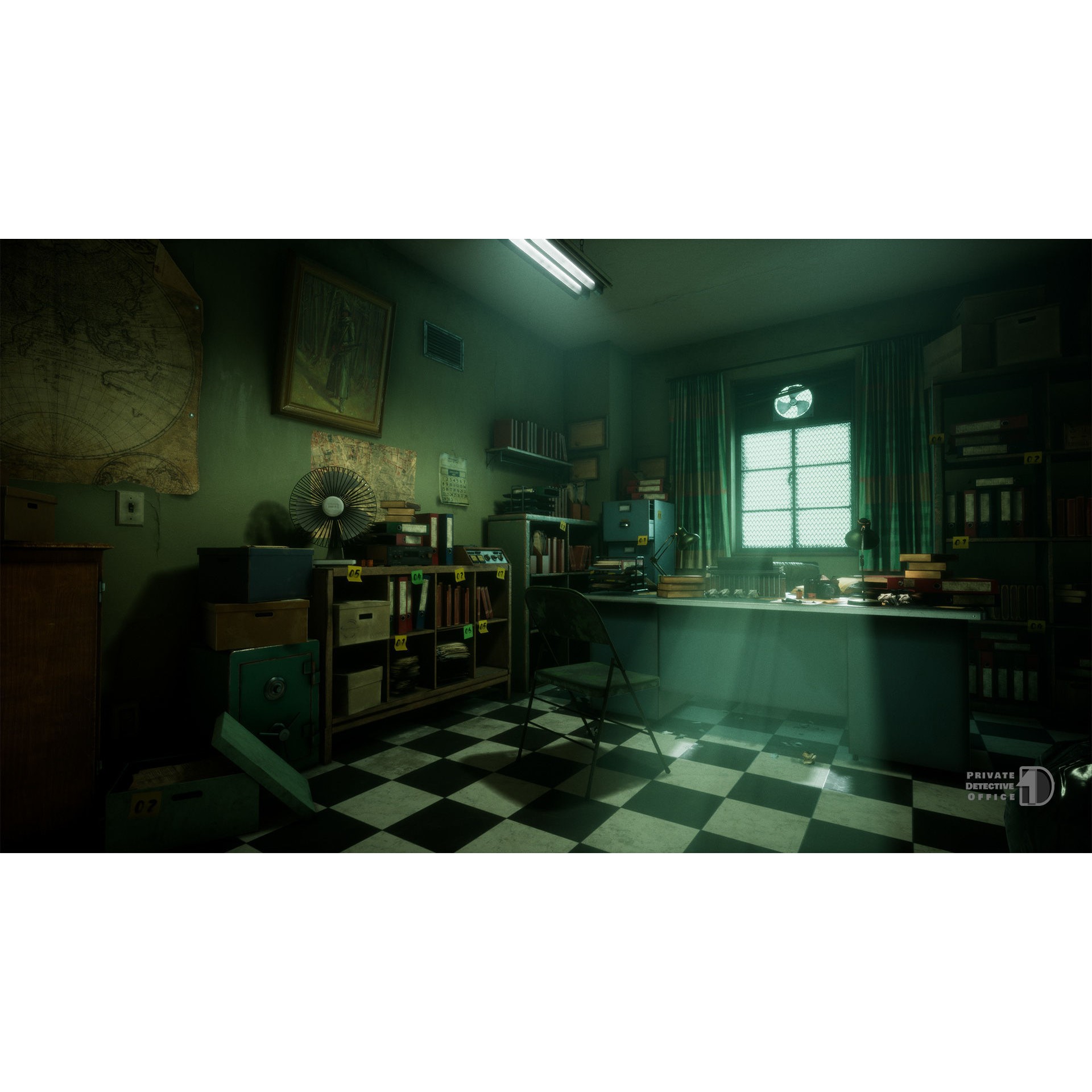 Detective Office - Low-Poly Game-Ready 3D Model - View 3