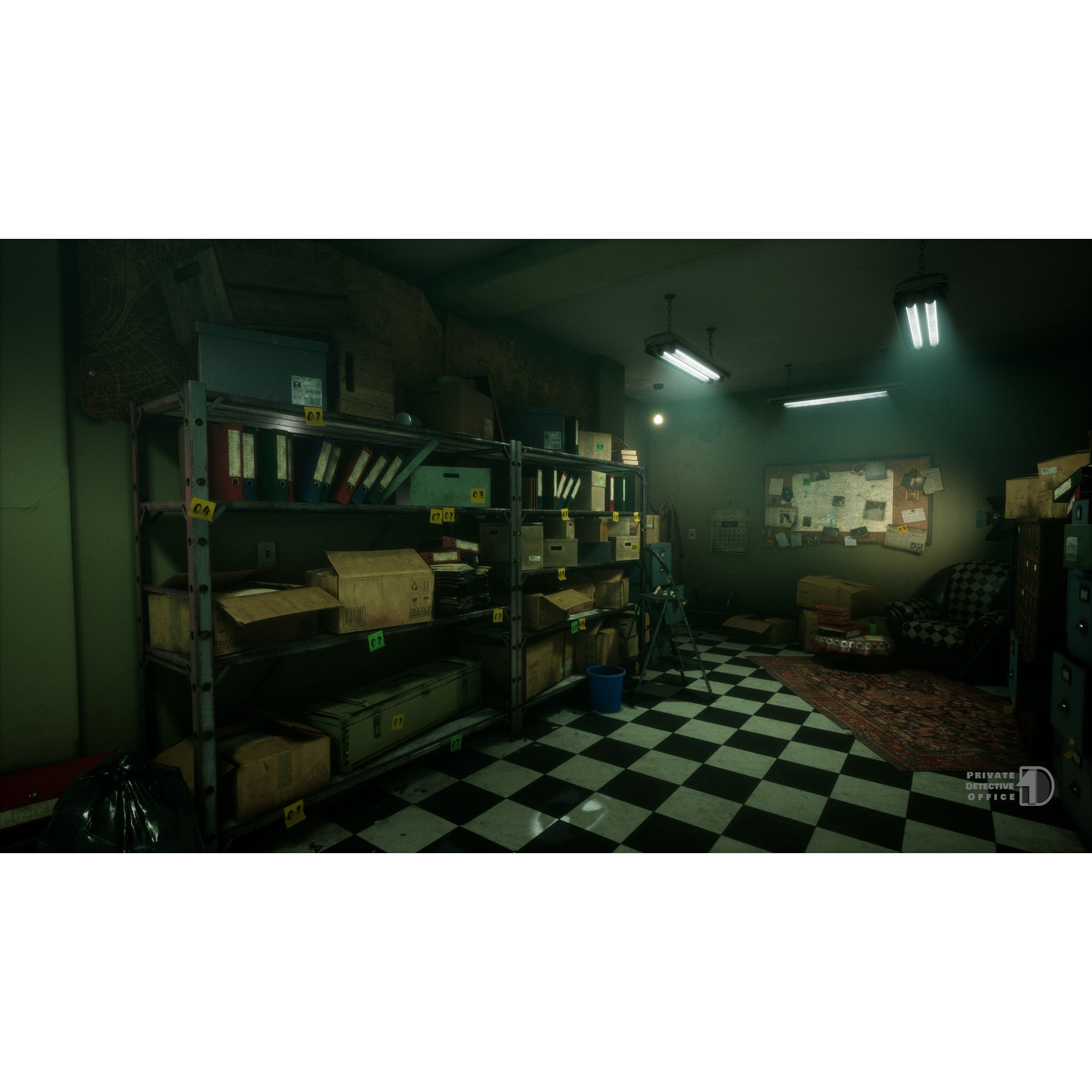 Detective Office - Low-Poly Game-Ready 3D Model - View 4