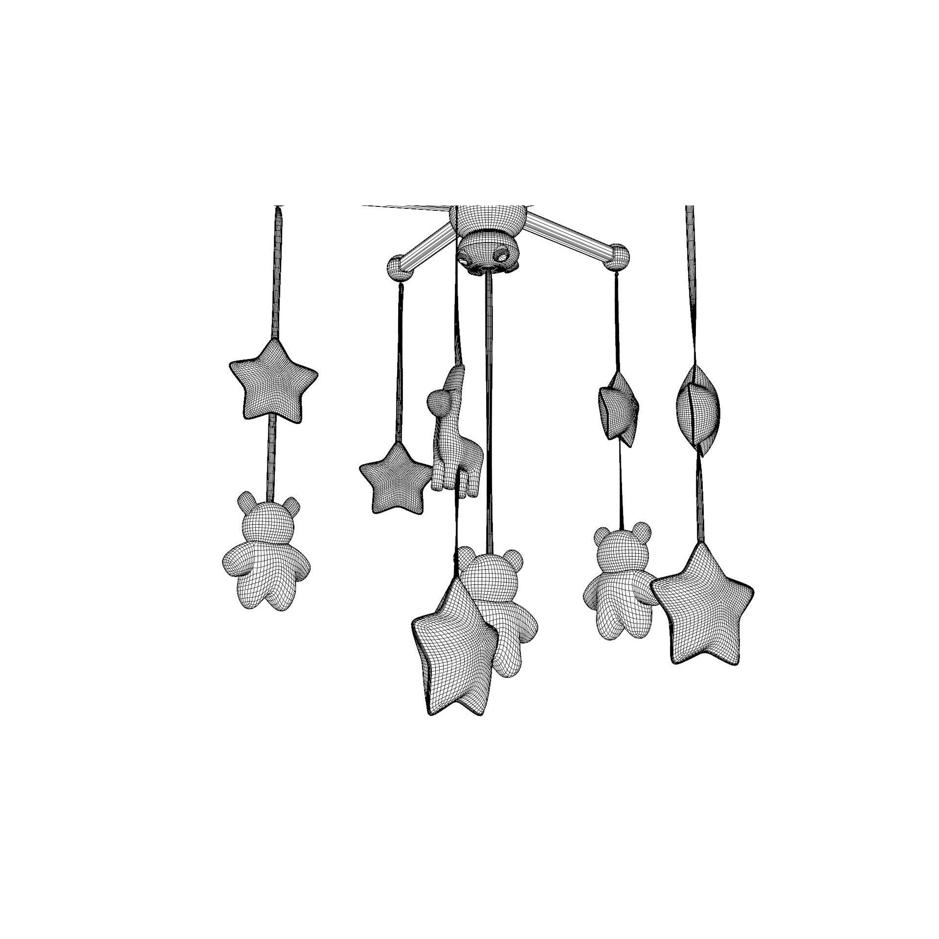 Baby Mobile - Low-Poly Game-Ready 3D Model - View 11