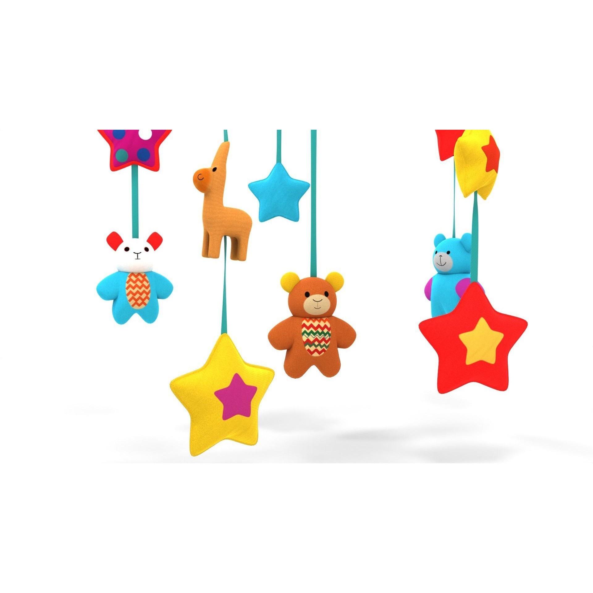 Baby Mobile - Low-Poly Game-Ready 3D Model - View 6