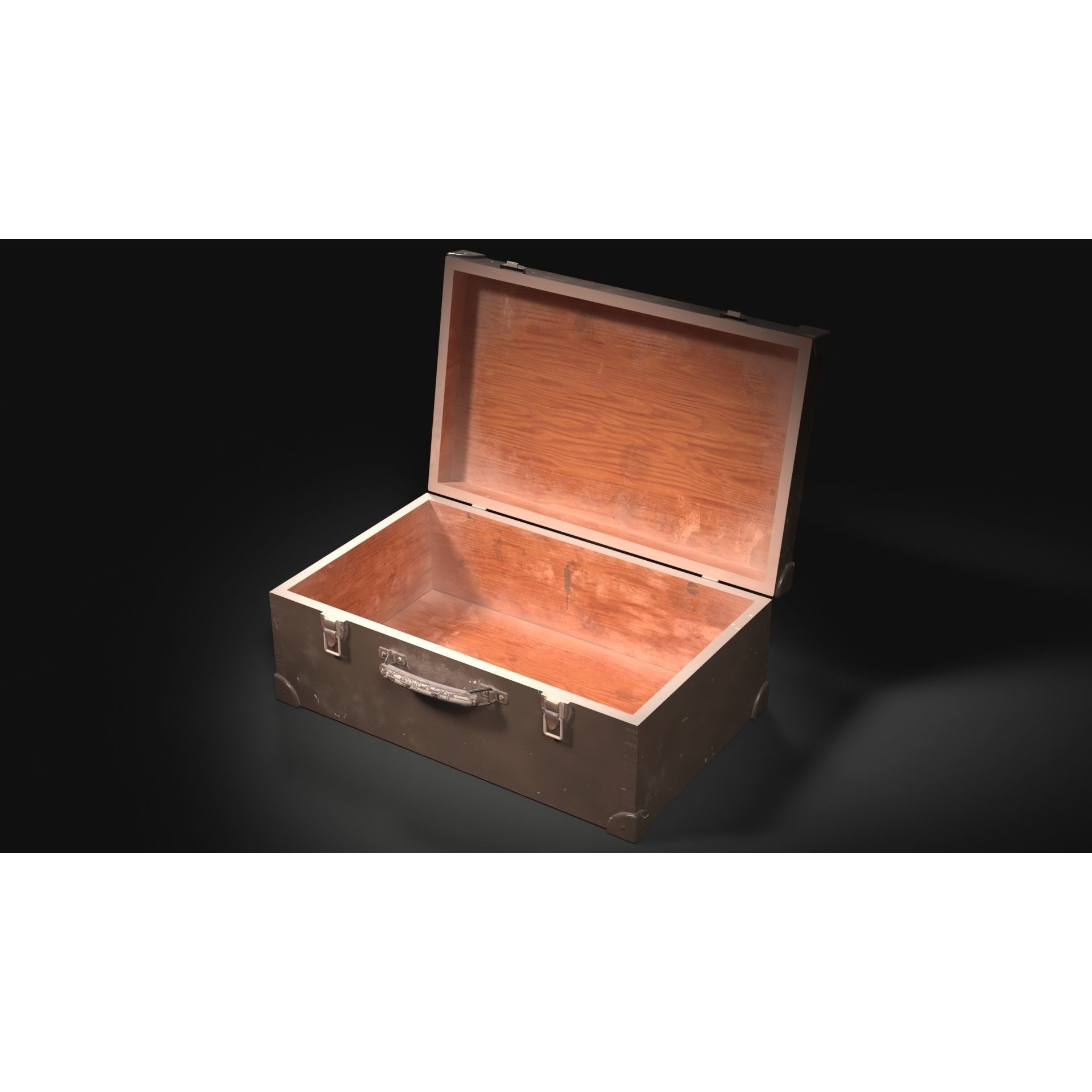 Vintage Painted Case - Low-Poly Game-Ready 3D Model - View 15