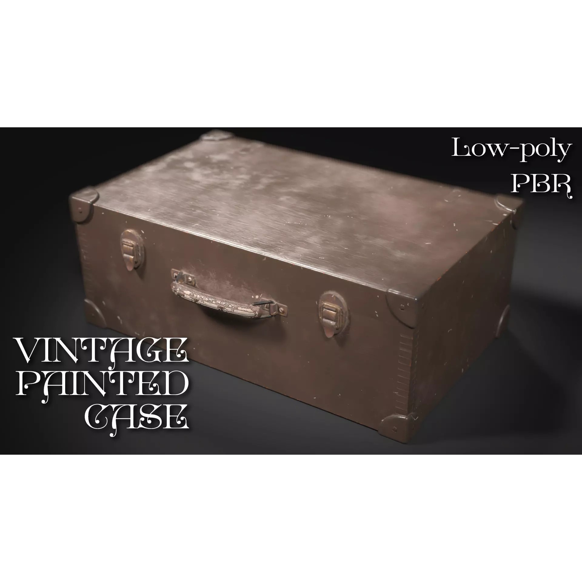 Vintage Painted Case - Low-Poly Game-Ready 3D Model - View 2
