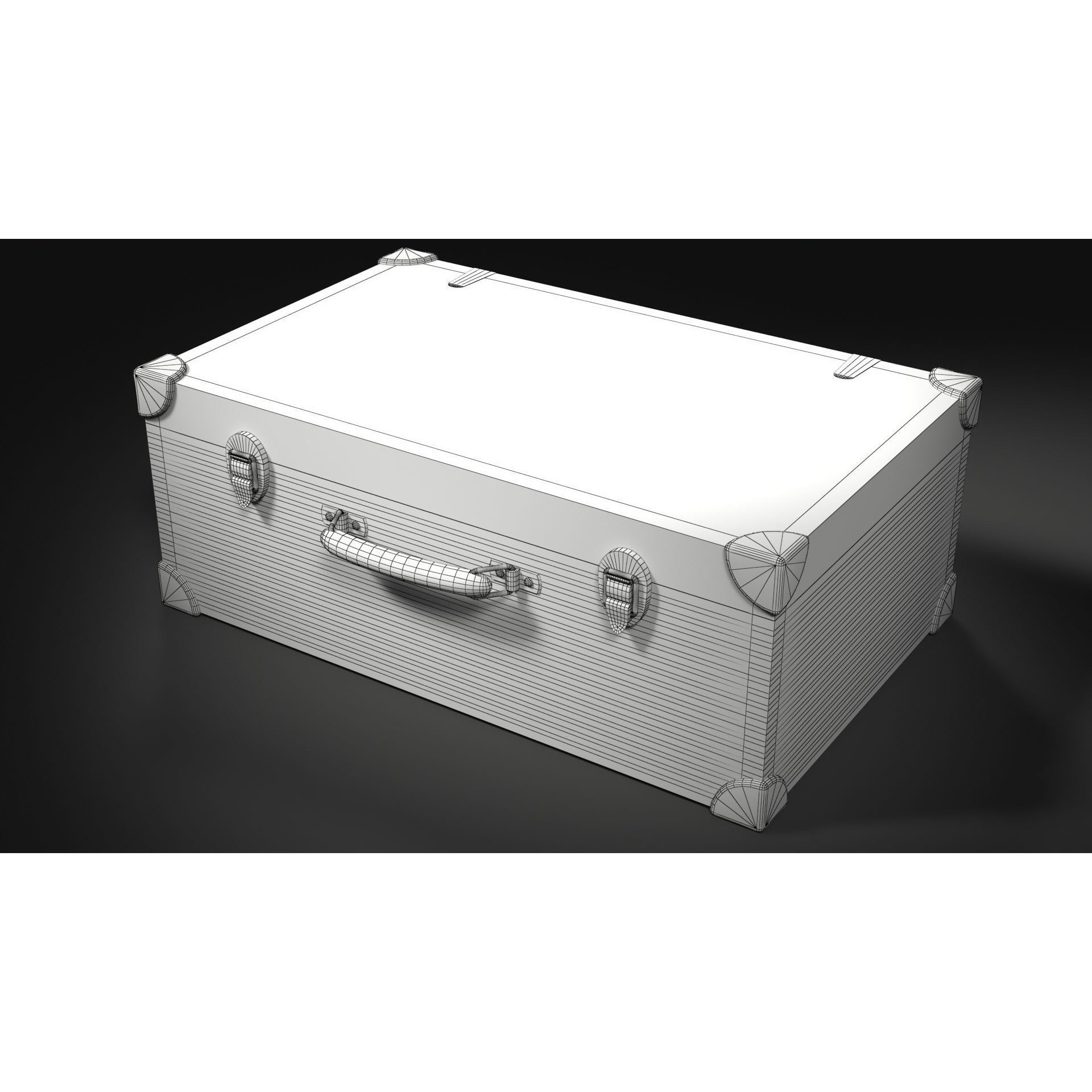 Vintage Painted Case - Low-Poly Game-Ready 3D Model - View 3