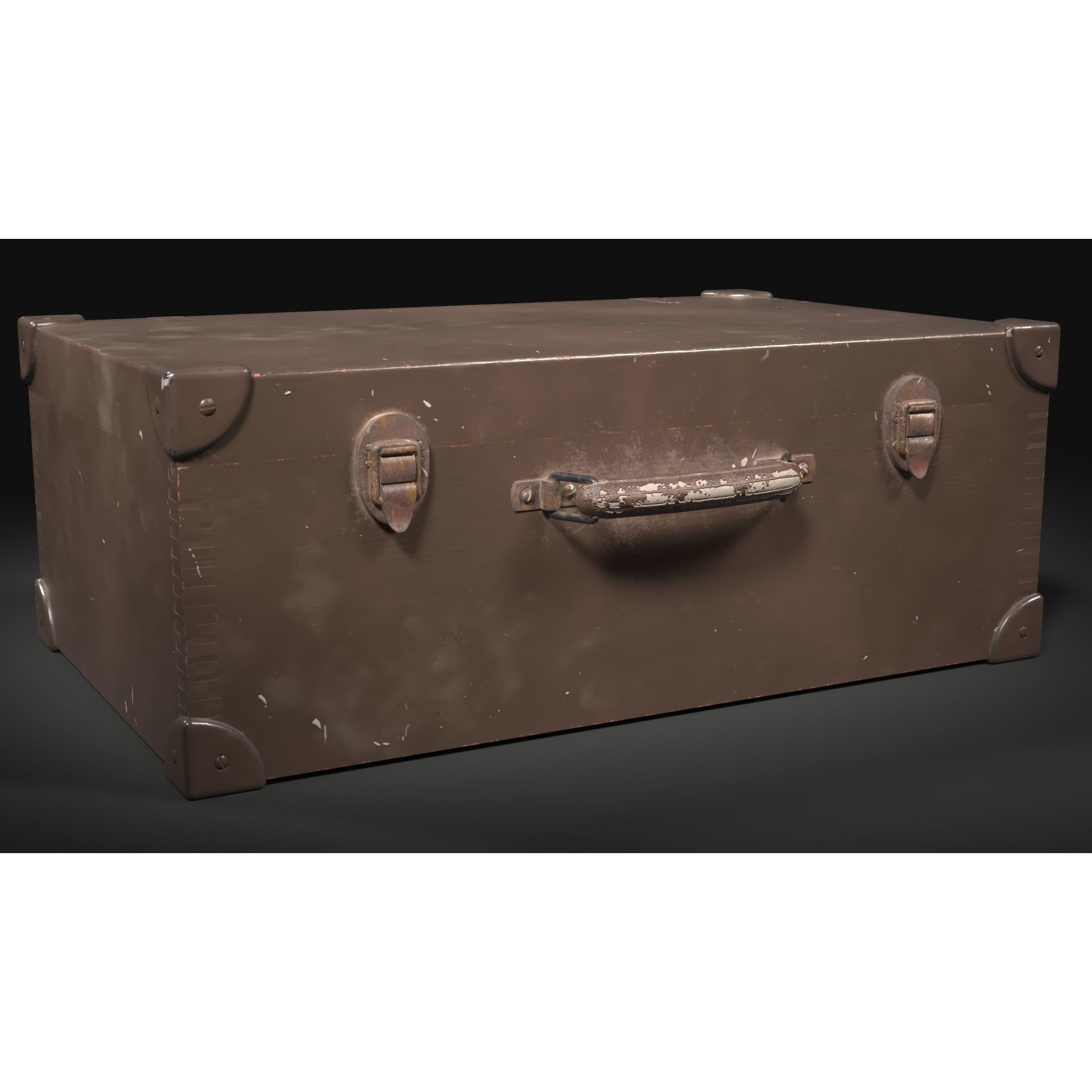 Vintage Painted Case - Low-Poly Game-Ready 3D Model - View 4