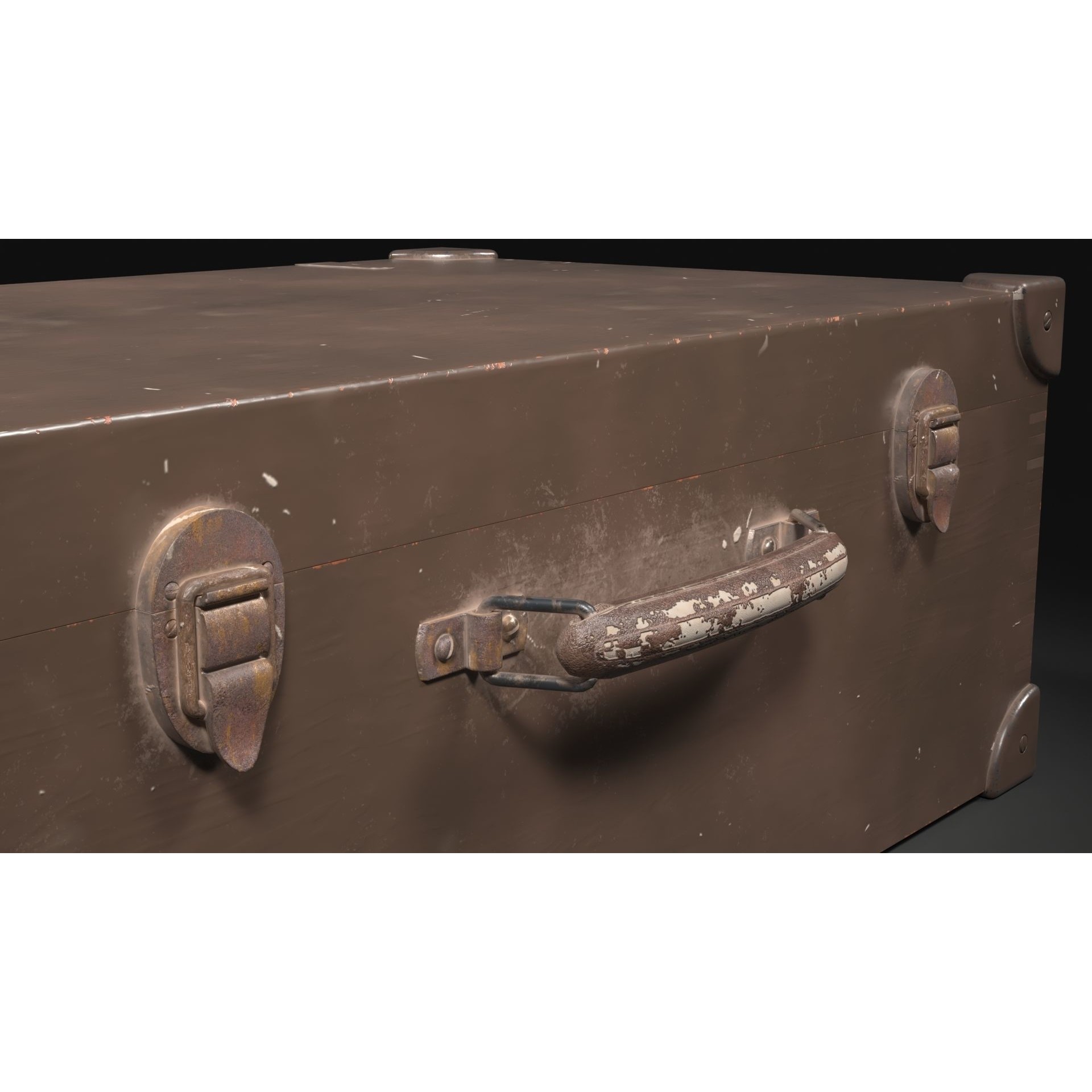 Vintage Painted Case - Low-Poly Game-Ready 3D Model - View 8