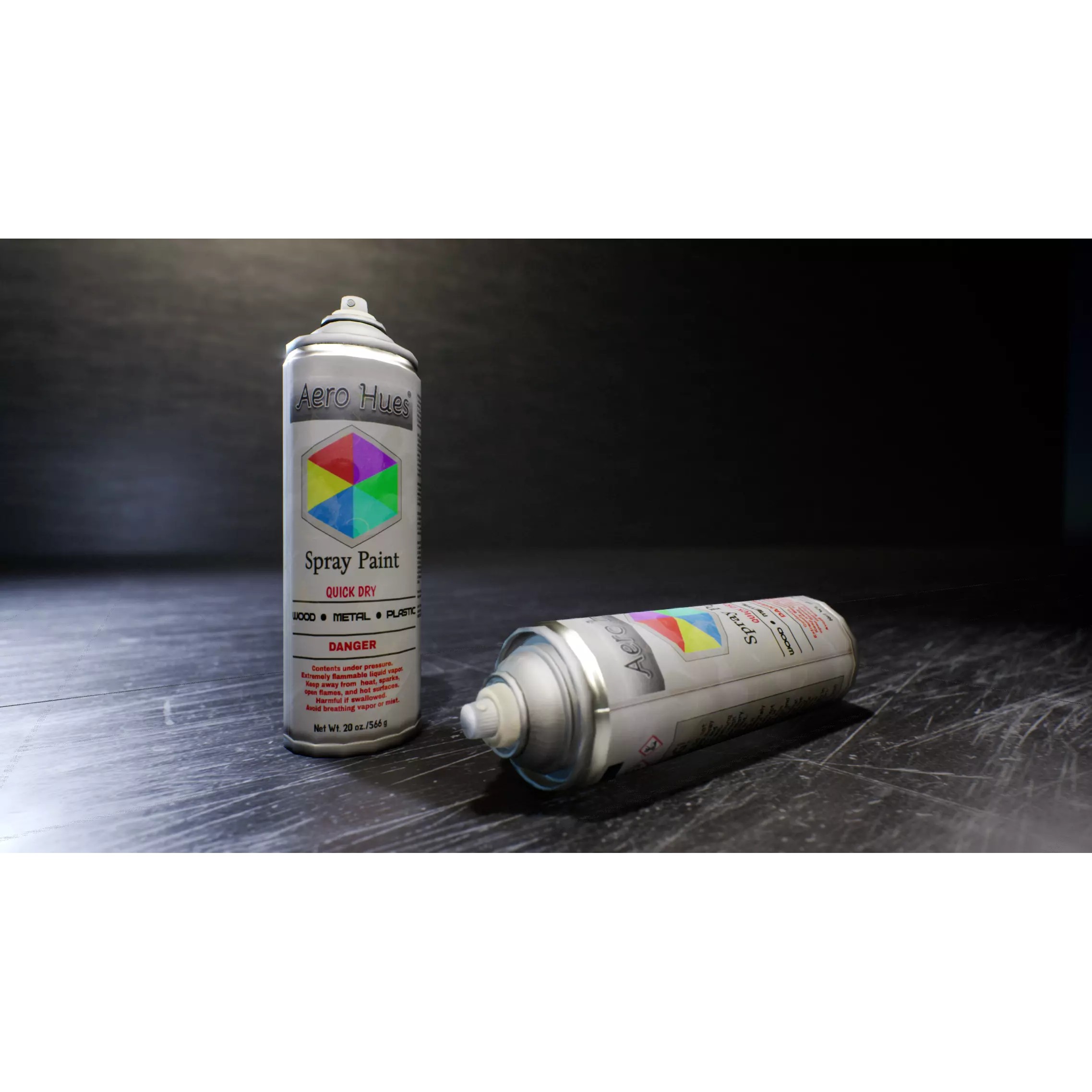 Spray Can - Low-Poly Game-Ready 3D Model - View 2