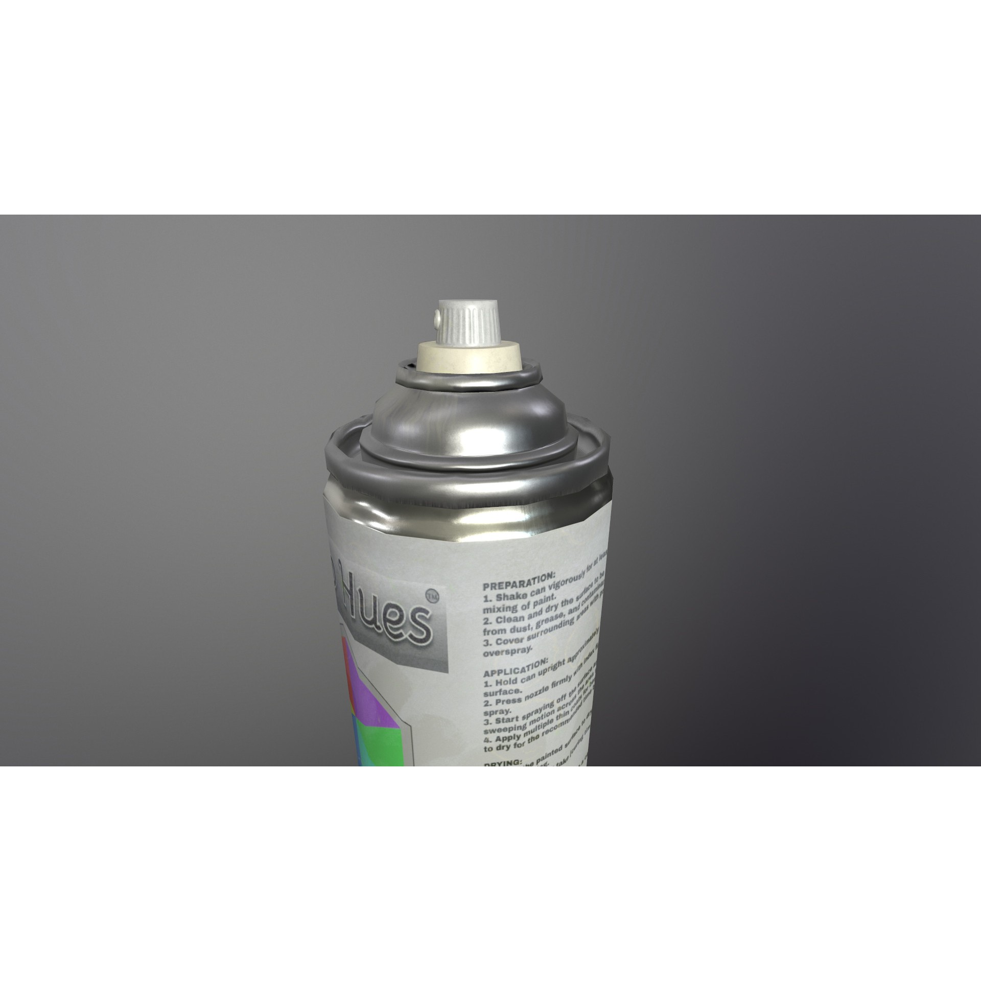 Spray Can - Low-Poly Game-Ready 3D Model - View 6