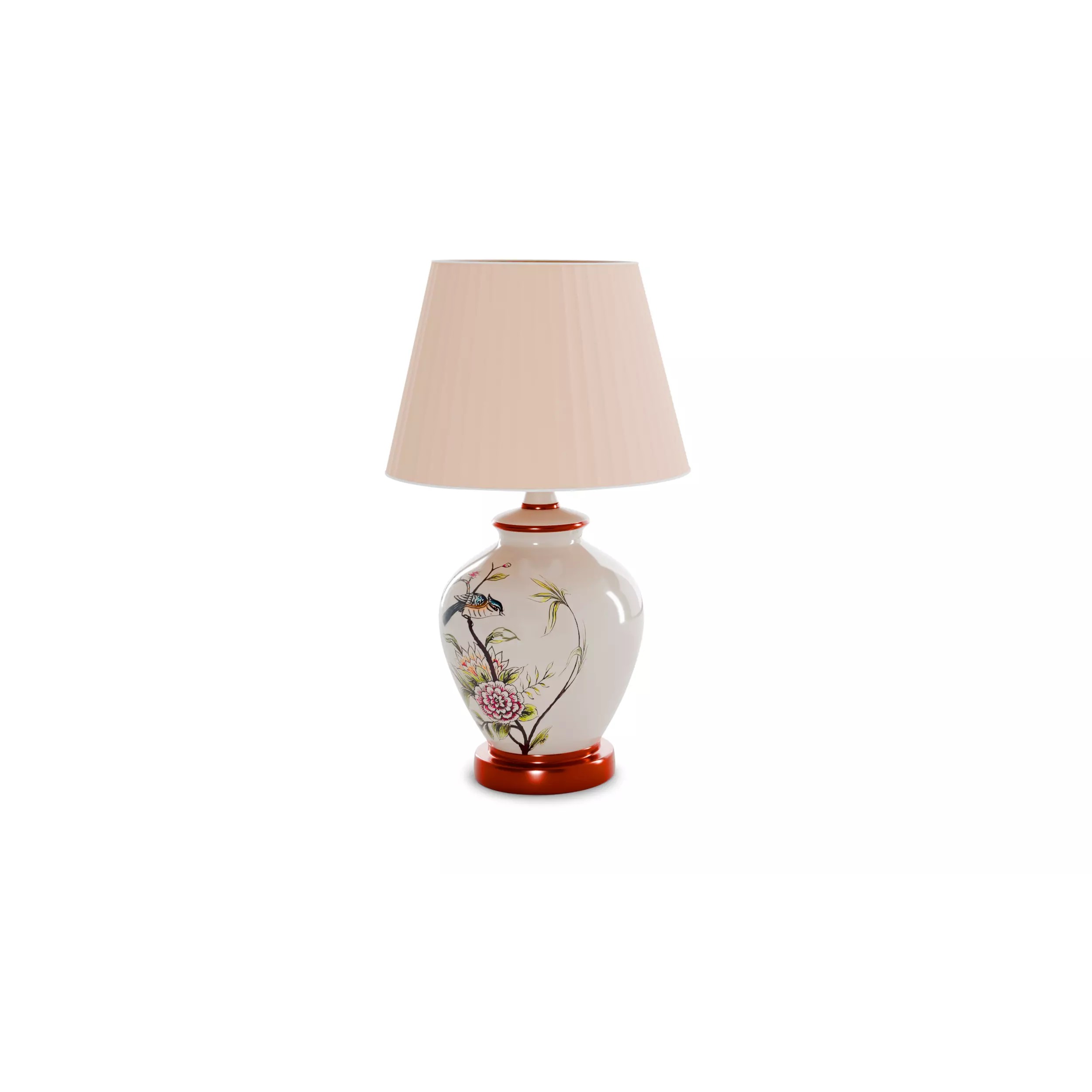 Decorative Ceramic Table Lamp - Low-Poly 3D Model