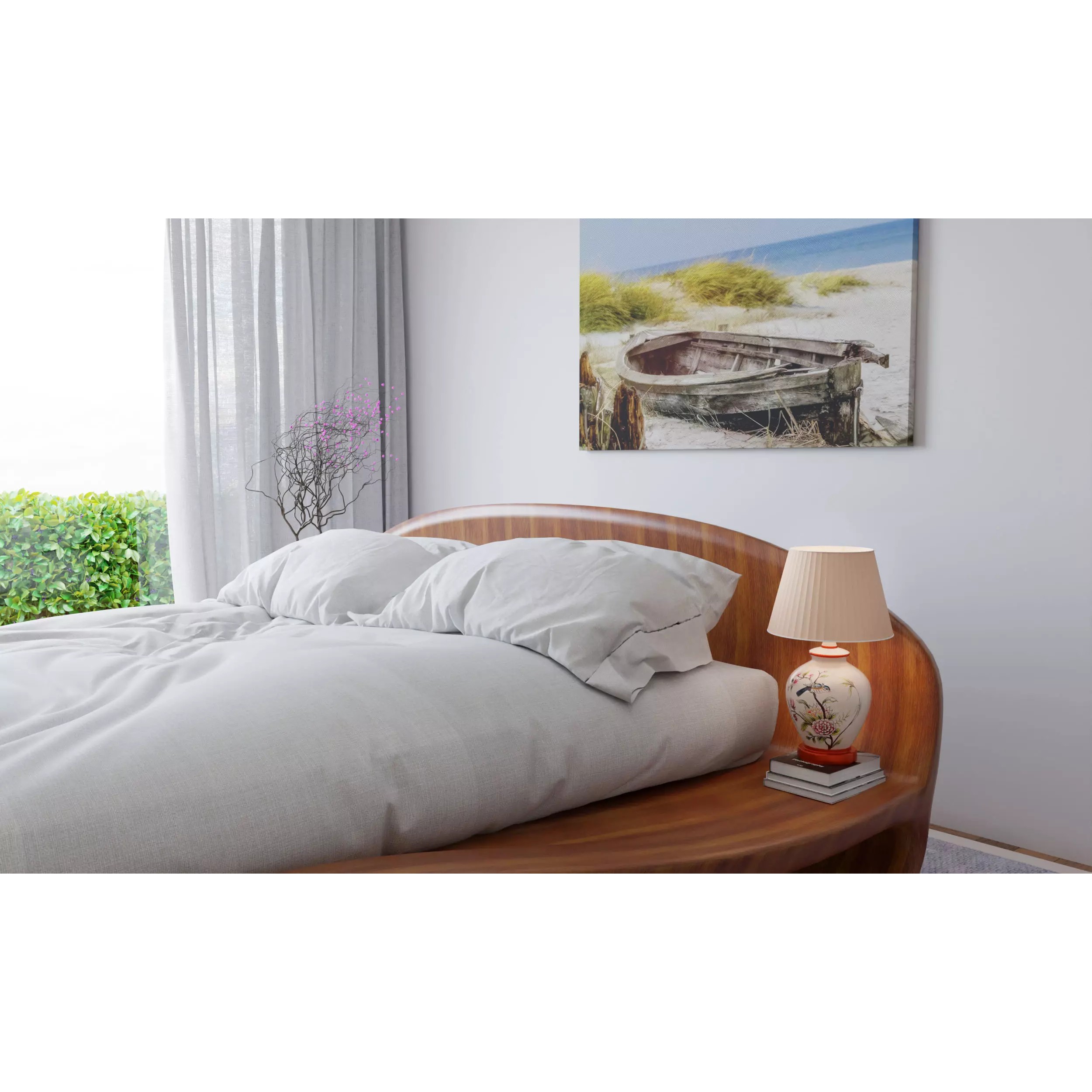 Decorative Ceramic Table Lamp - Low-Poly 3D Model - View 3