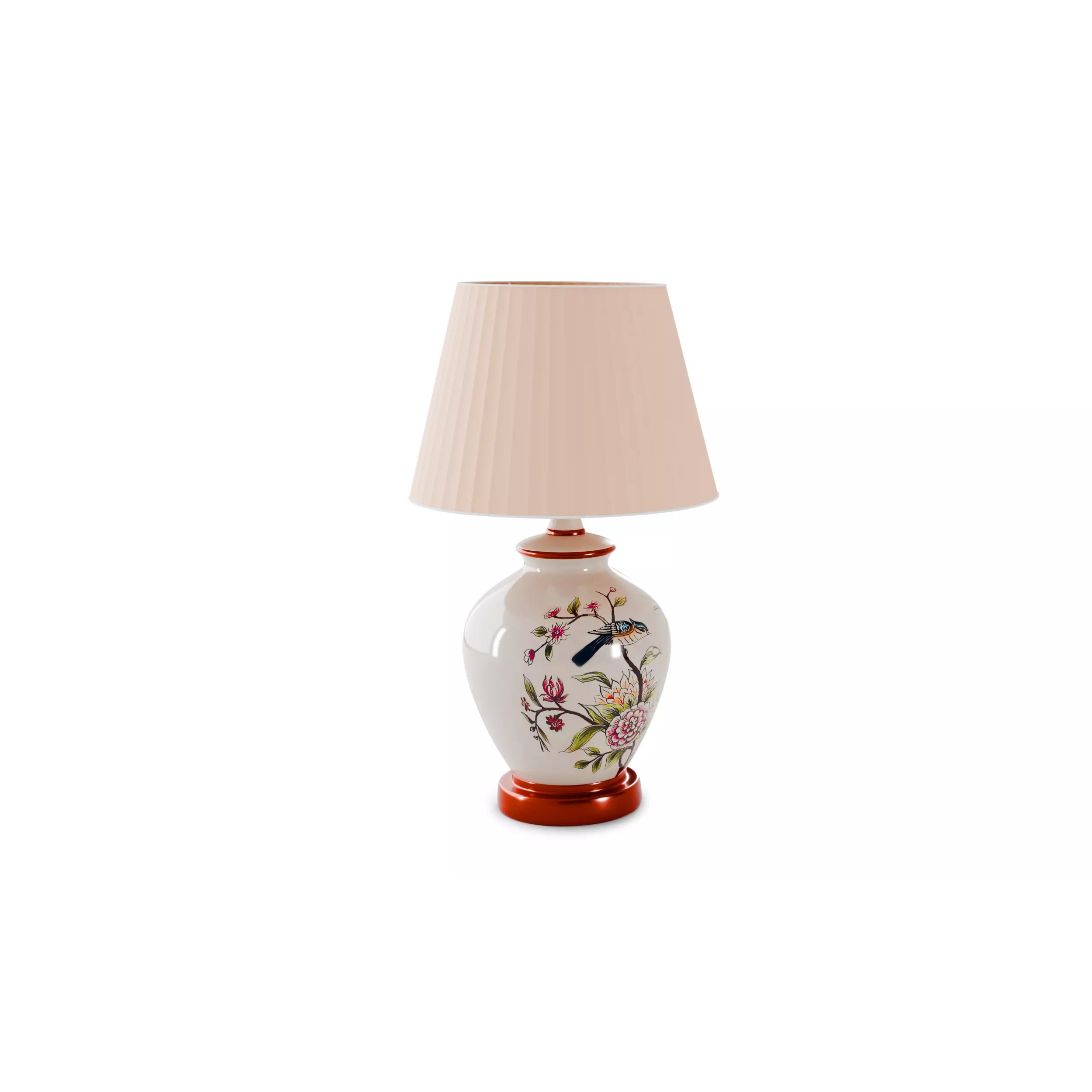 Decorative Ceramic Table Lamp - Low-Poly 3D Model - View 4