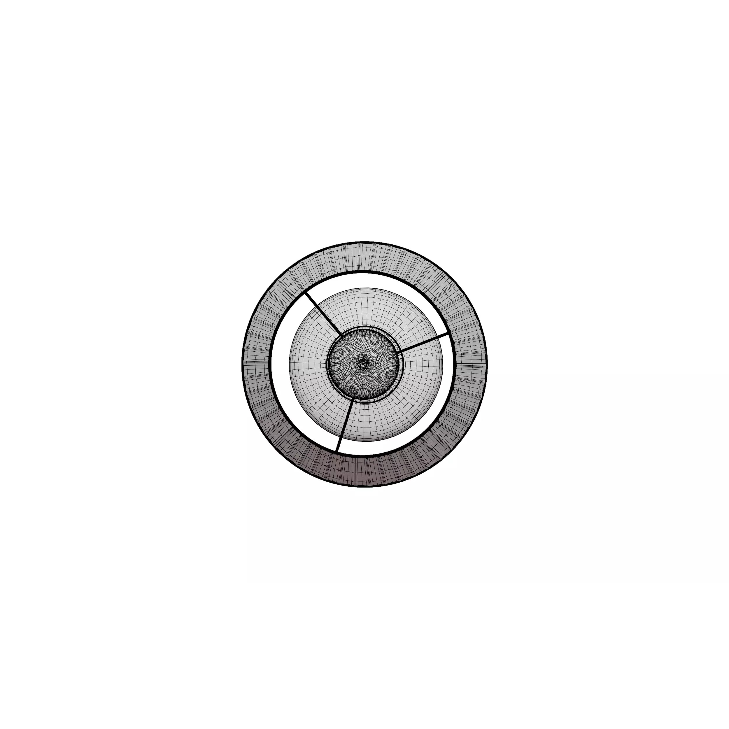 Decorative Ceramic Table Lamp - Low-Poly 3D Model - View 7